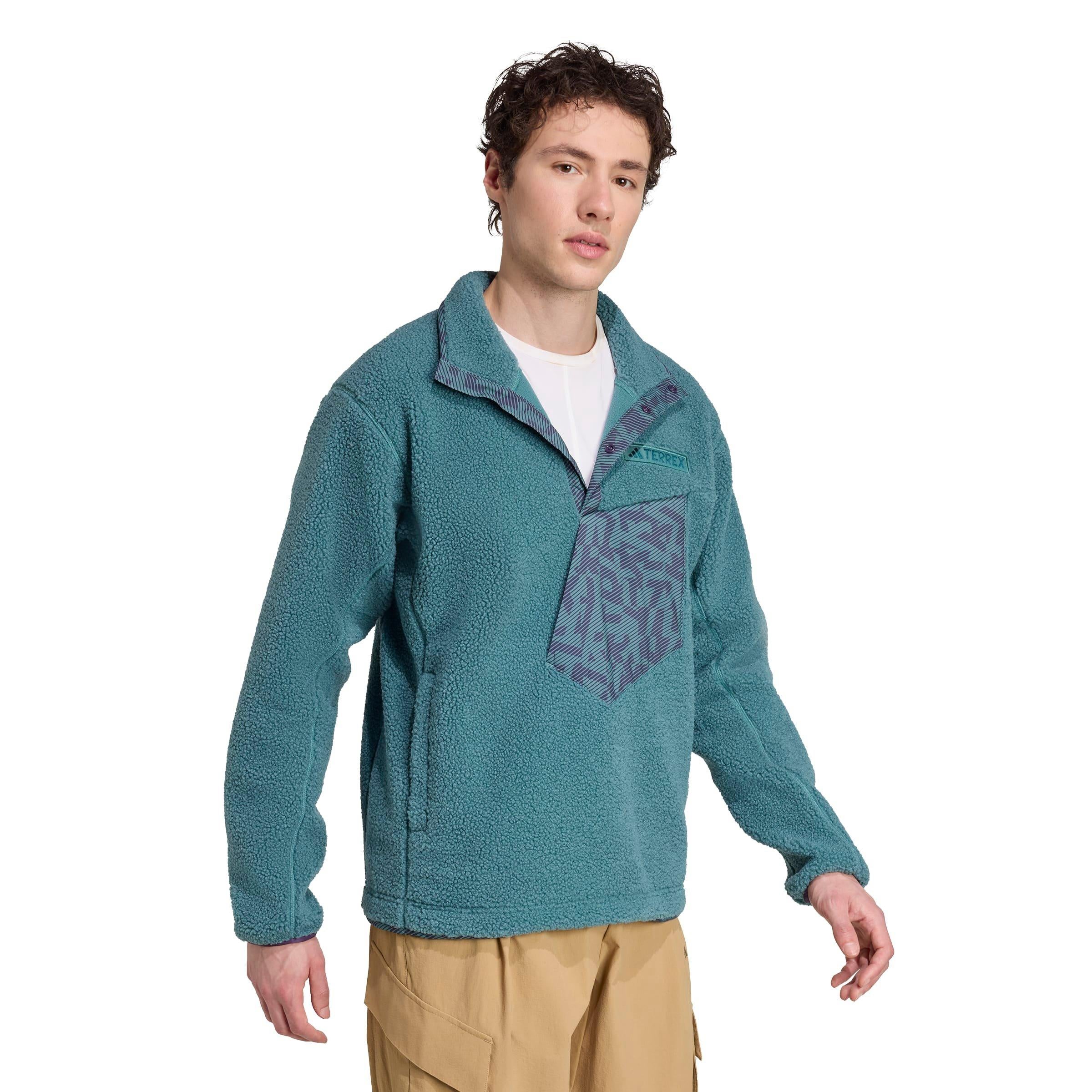 Men's Xploric High Pile Snap Fleece - Teal - Image 4