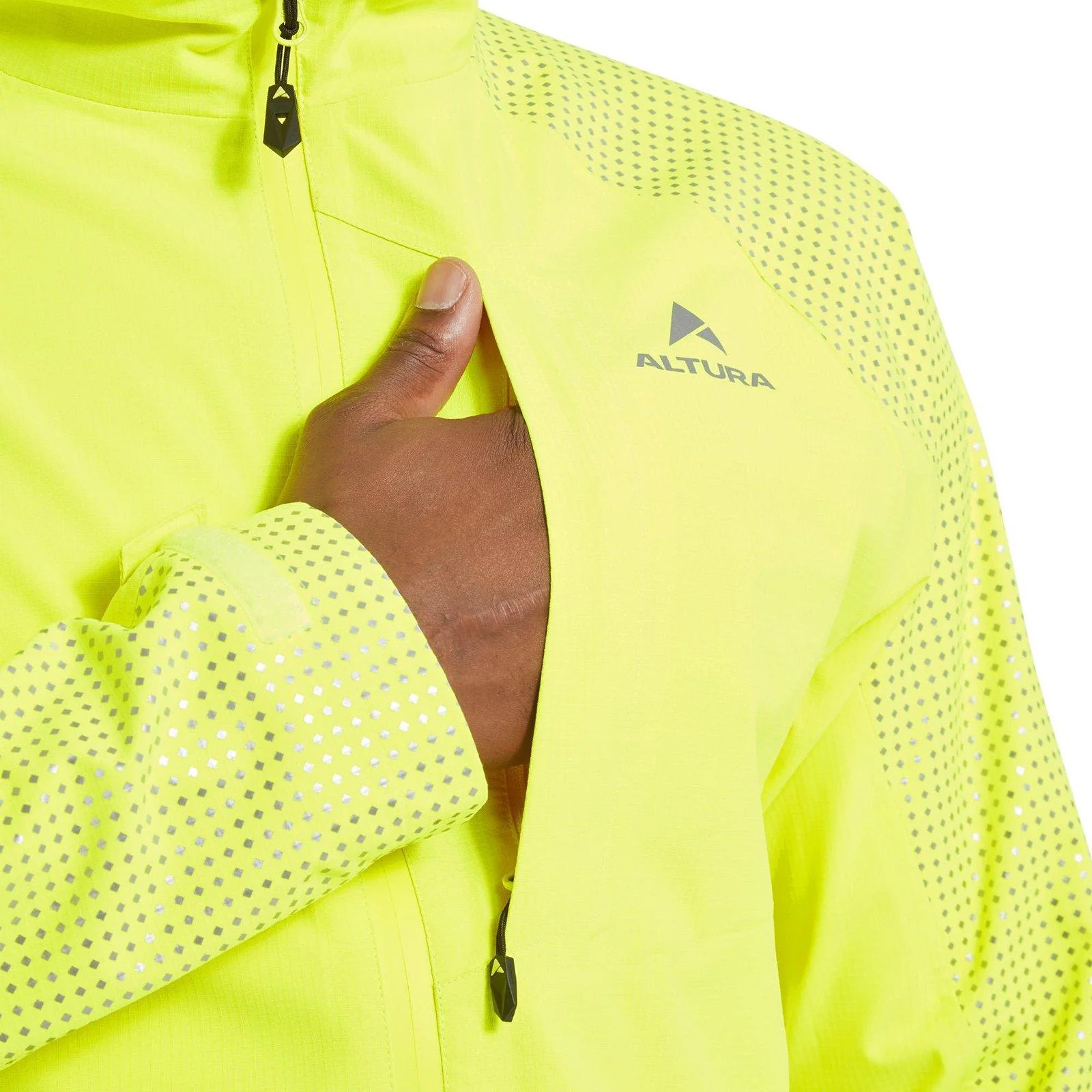 Men's Night Vision Storm Waterproof Jacket - Yellow / Hi Vis - Image 5