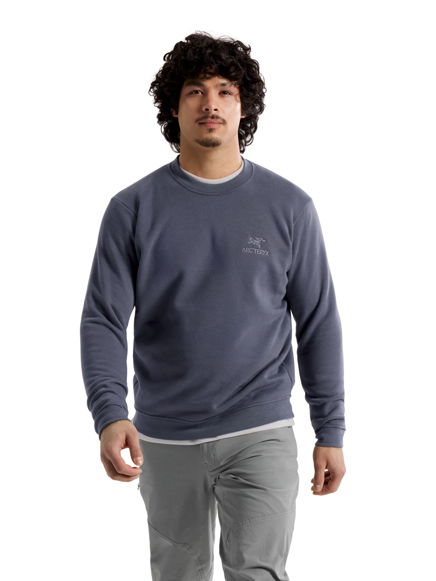 Men's Emblem Fleece Crew Neck Pullover - DK Stratus - Image 2