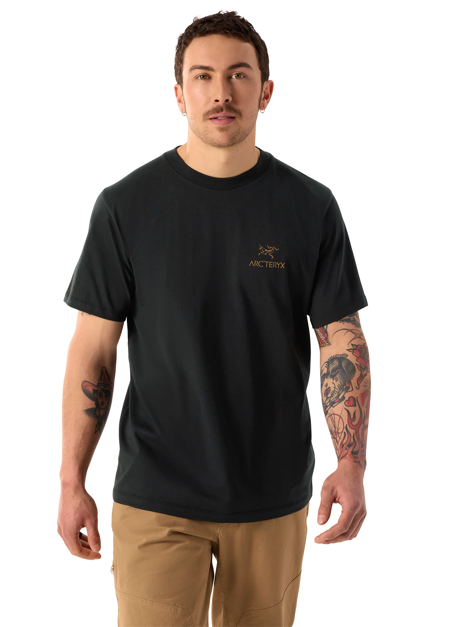 Men's Kragg SL Cotton Bird Word Short-Sleeve T-Shirt - 24K Black - Image 2