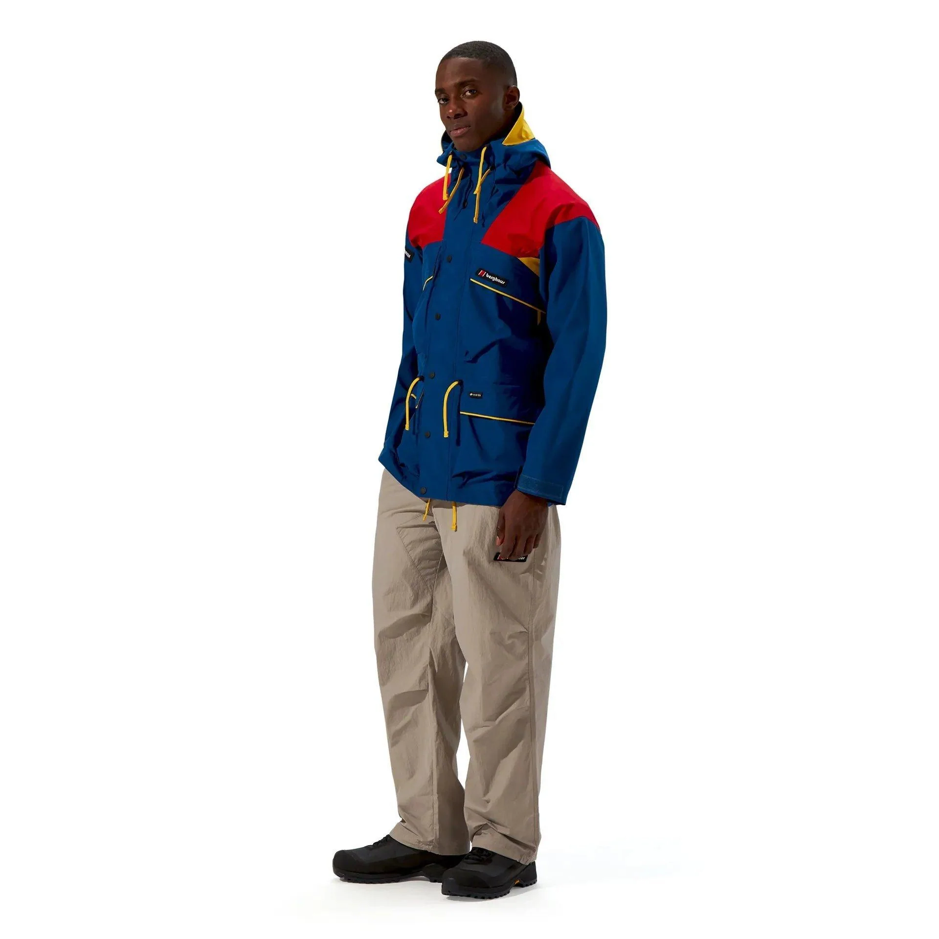 Unisex Trango Gore-tex Waterproof Jacket - Blue / Red - Image 4
