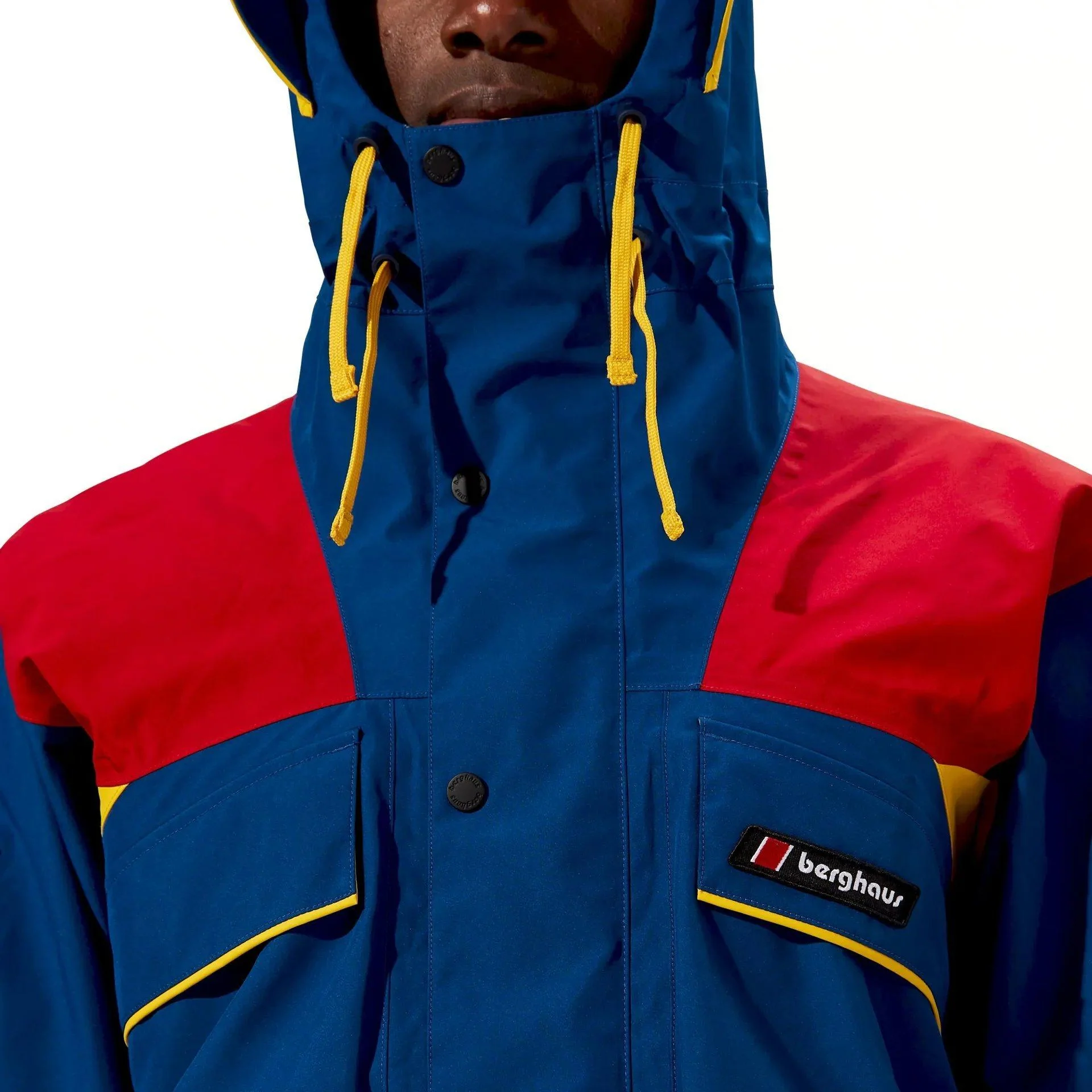 Unisex Trango Gore-tex Waterproof Jacket - Blue / Red - Image 7