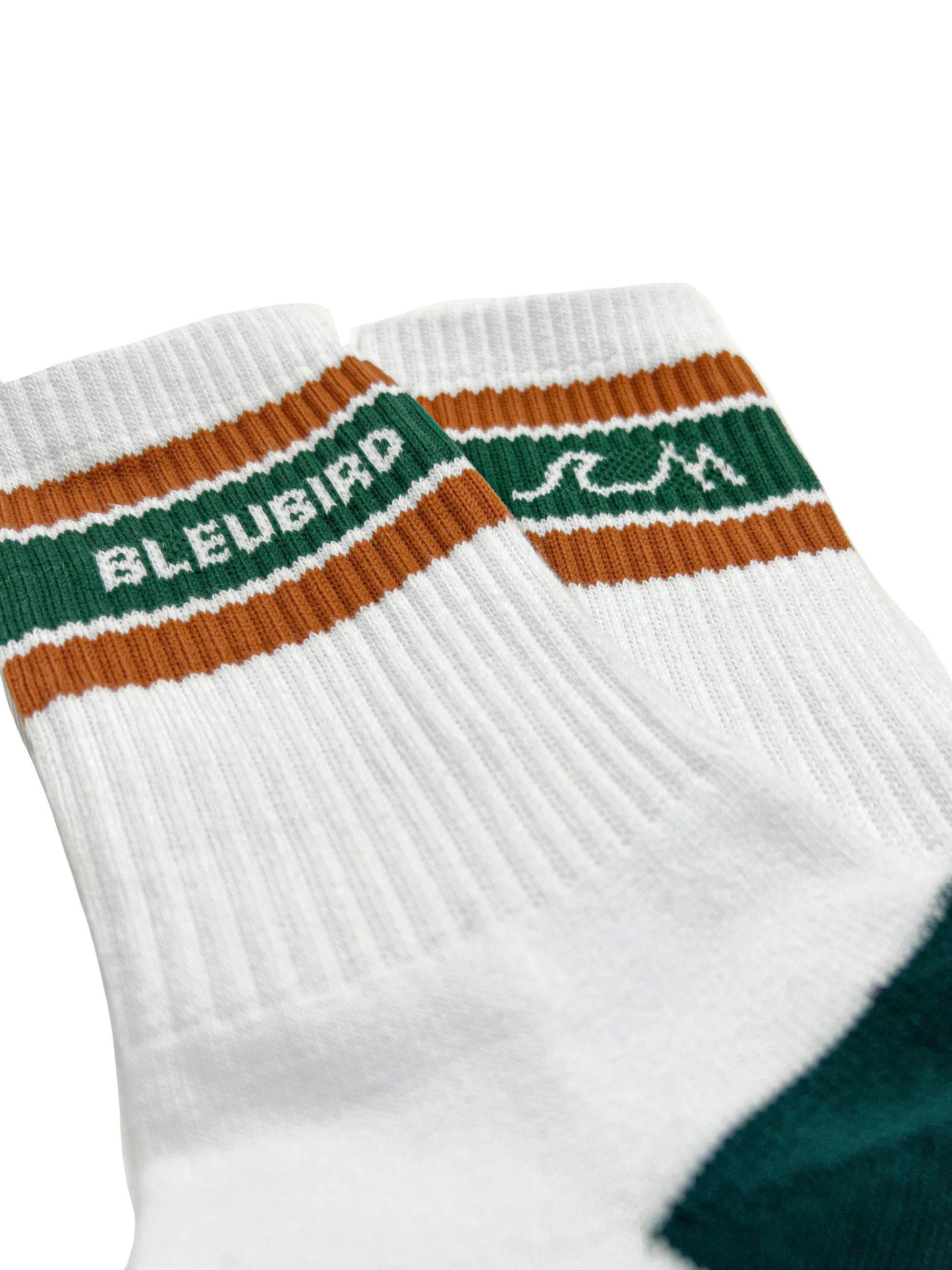 Unisex Crew Socks - White / Orange - Image 4