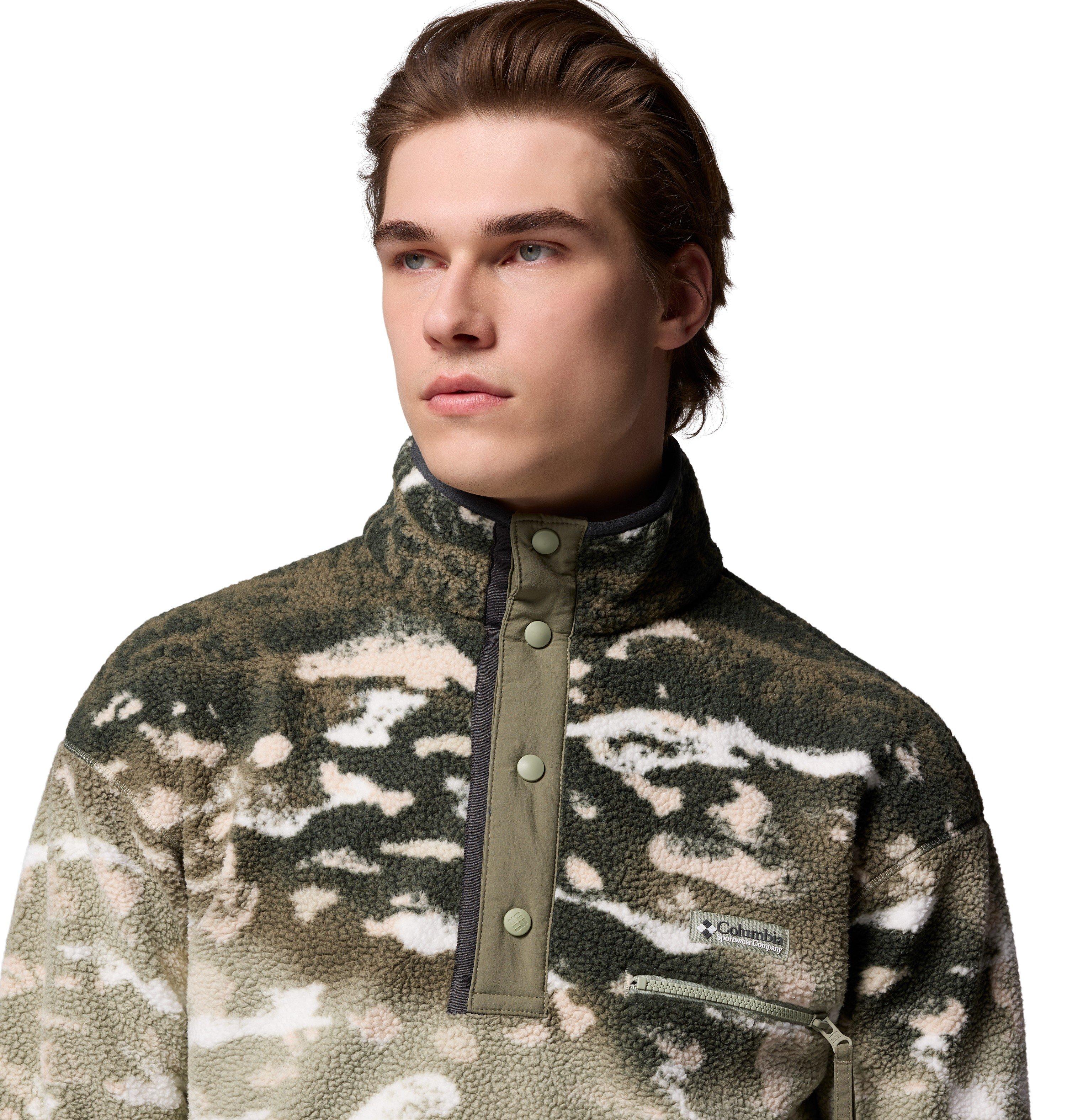 Men's Helvetia II Printed 1/2 Snap Fleece - Green - Image 3