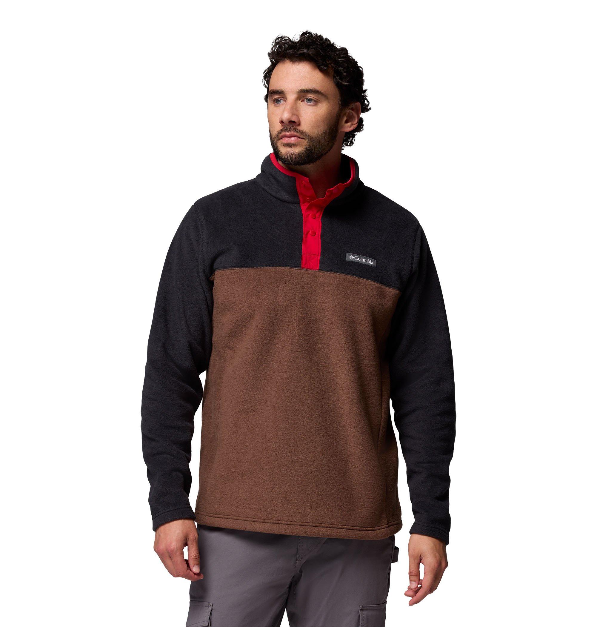 Men's Steens Mountain II 1/2 Snap Fleece - Brown - Image 2