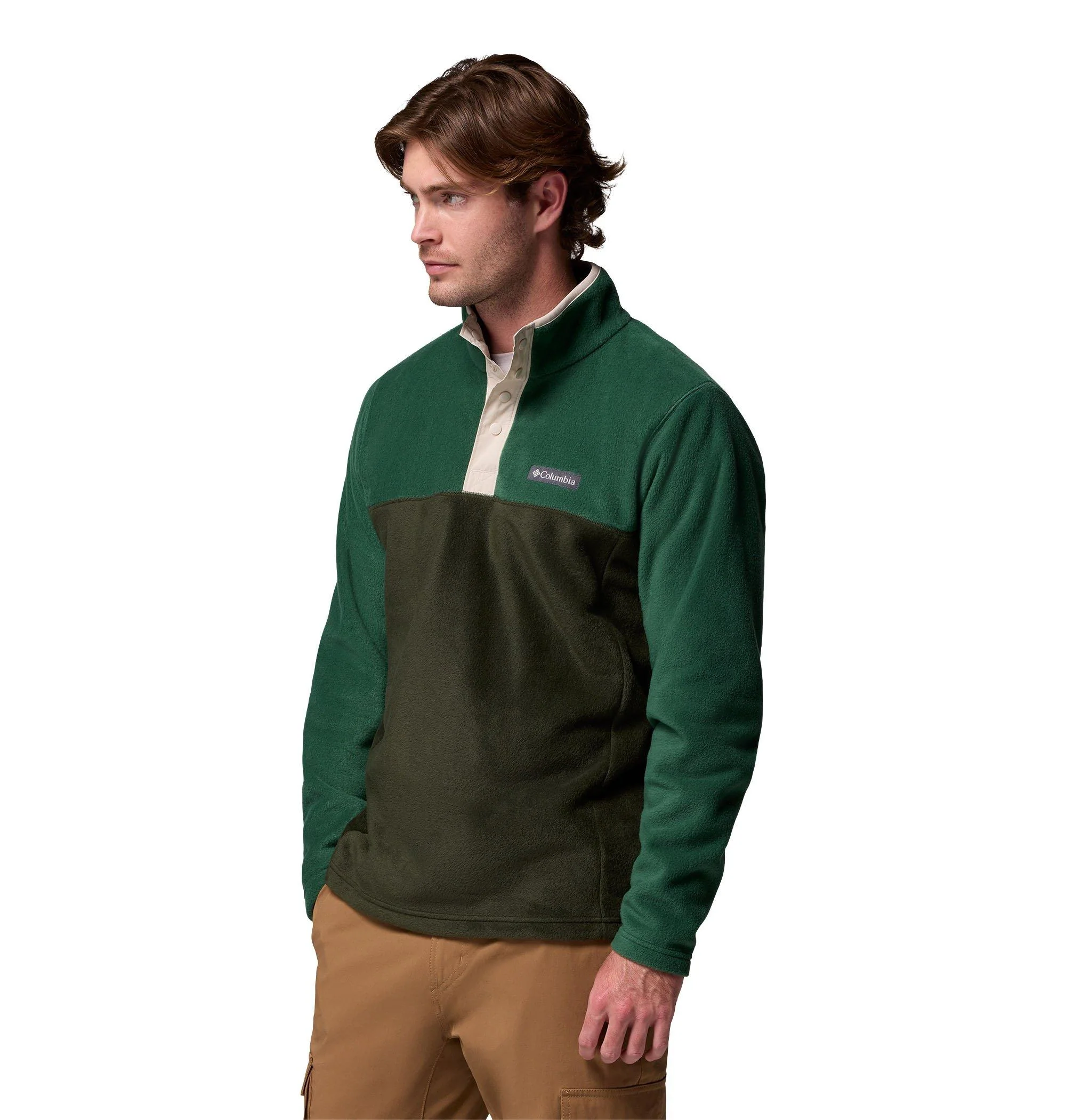 Men's Steens Mountain II 1/2 Snap Fleece - Green - Image 2