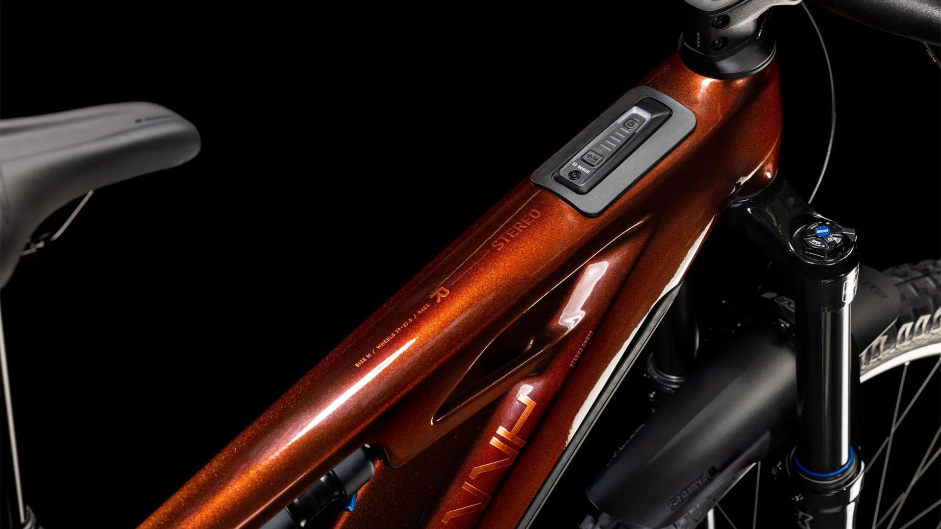 Stereo Hybrid One77 HPC Race 800 Mountain E-Bike - Orange - Image 3