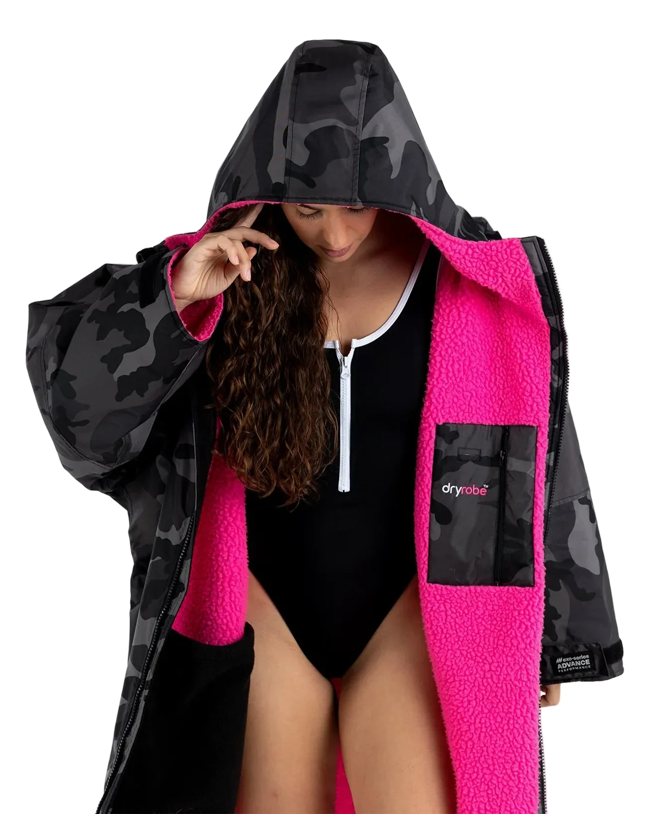 Unisex Advance Changing Robe - Black/Pink - Image 5