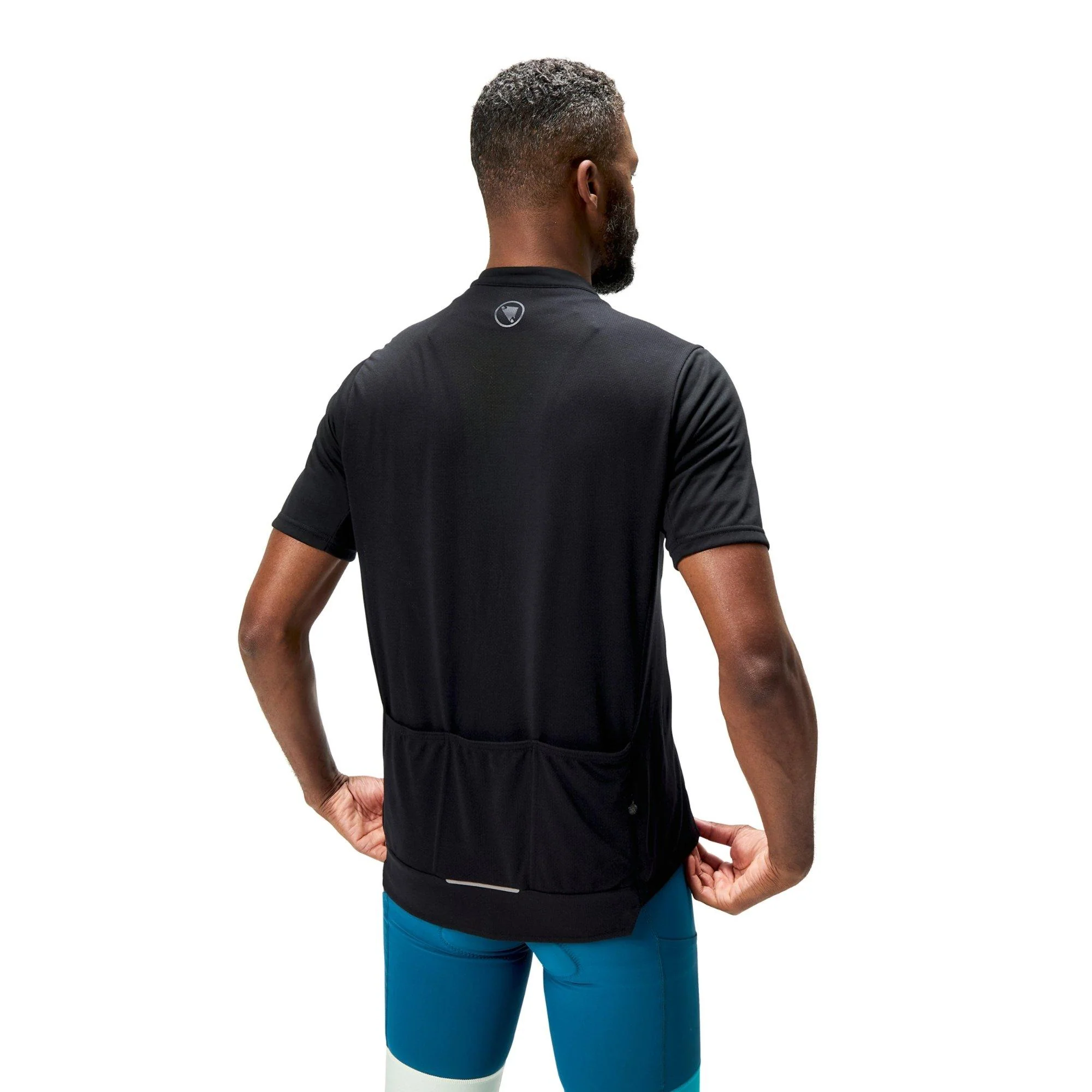 Men's Loop Short-Sleeve Zipped Jersey - Black - Image 4