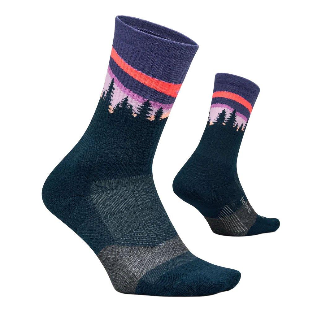 Unisex Trail Maximum Cushion Mini Crew Socks - Purple - Image 2