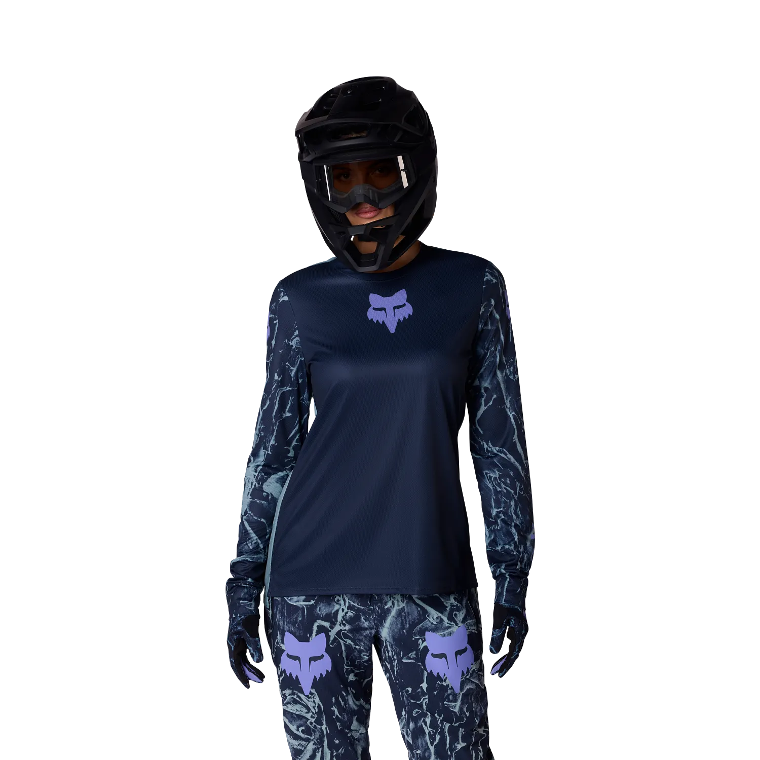 Women's Ranger Long-Sleeve Print Jersey - Blue - Image 3