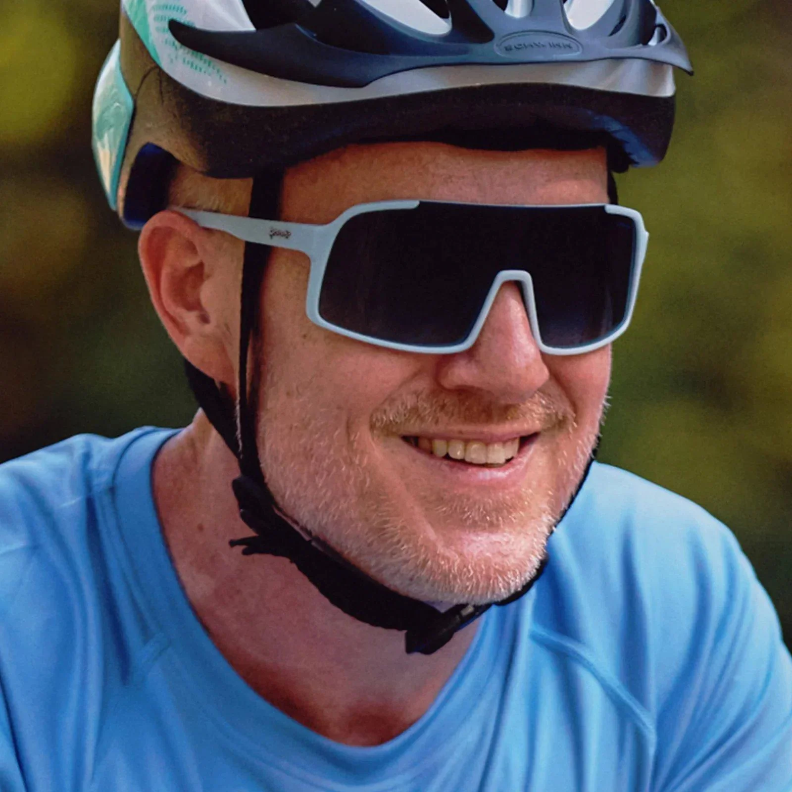 Unisex Kidnapped by a Cyborg Sunglasses - Blue - Image 4