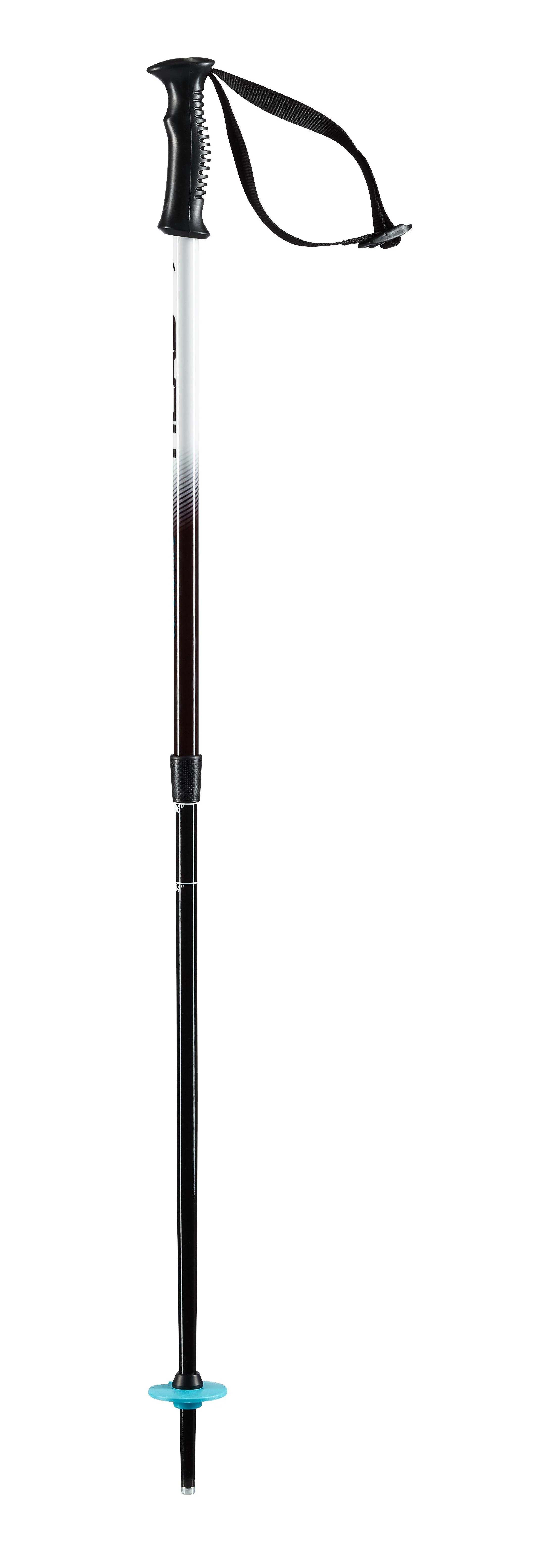 Kids' Supershape Team Adjustable Ski Poles - Black / White - Image 2
