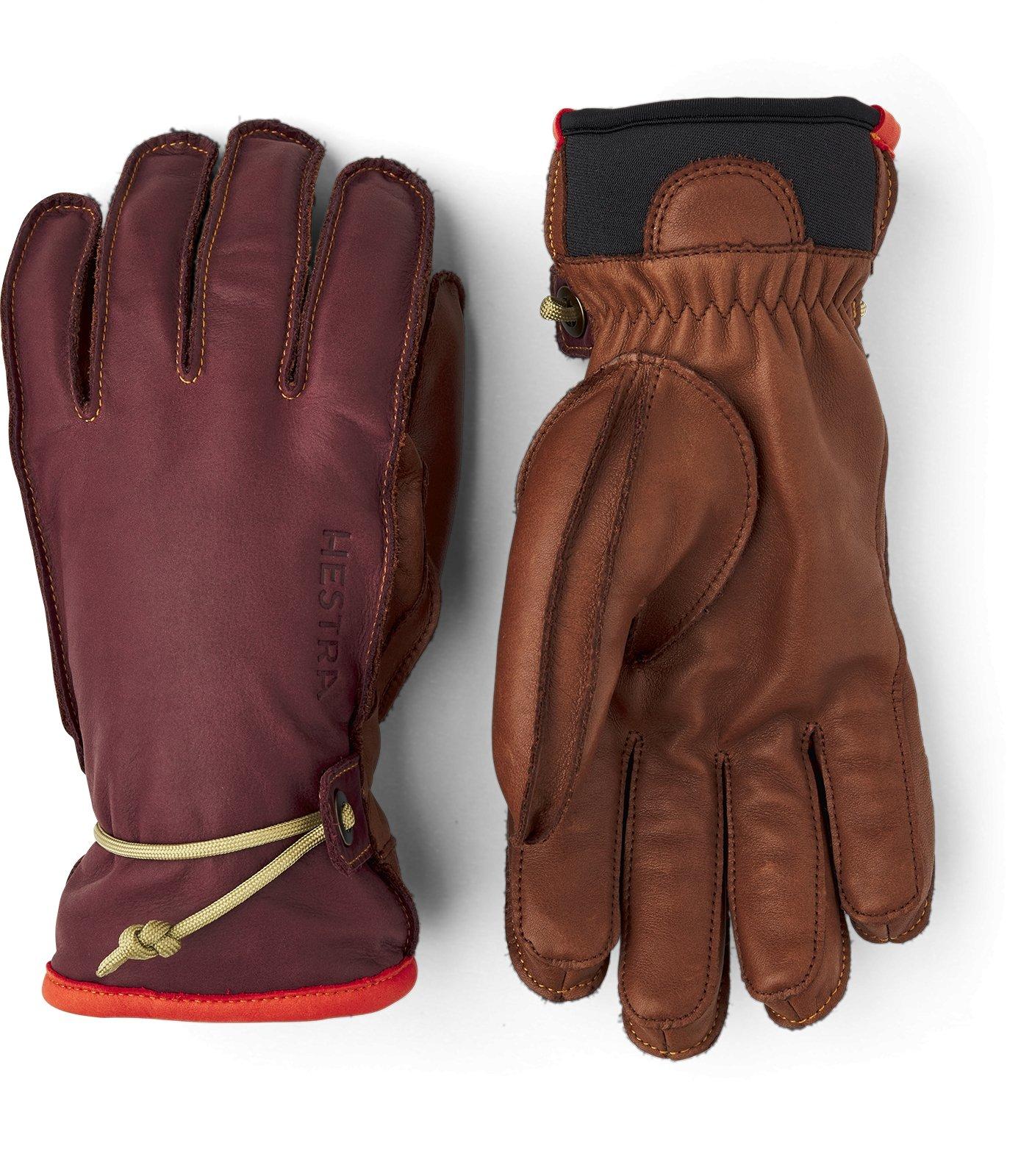 Men's Hestra Wakayama Glove - Bordeaux/Brown