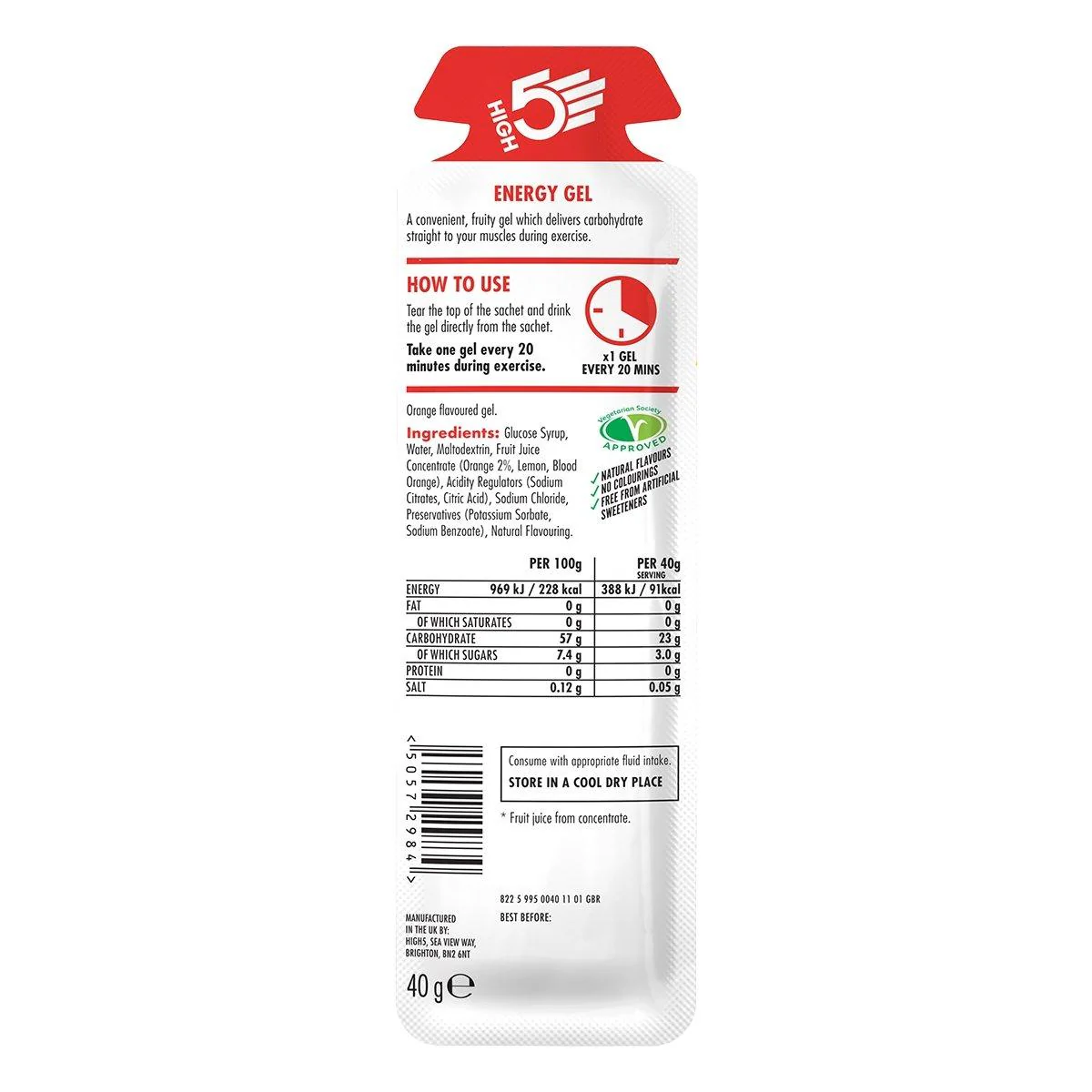 Energy Gel 38g - Orange - Image 2