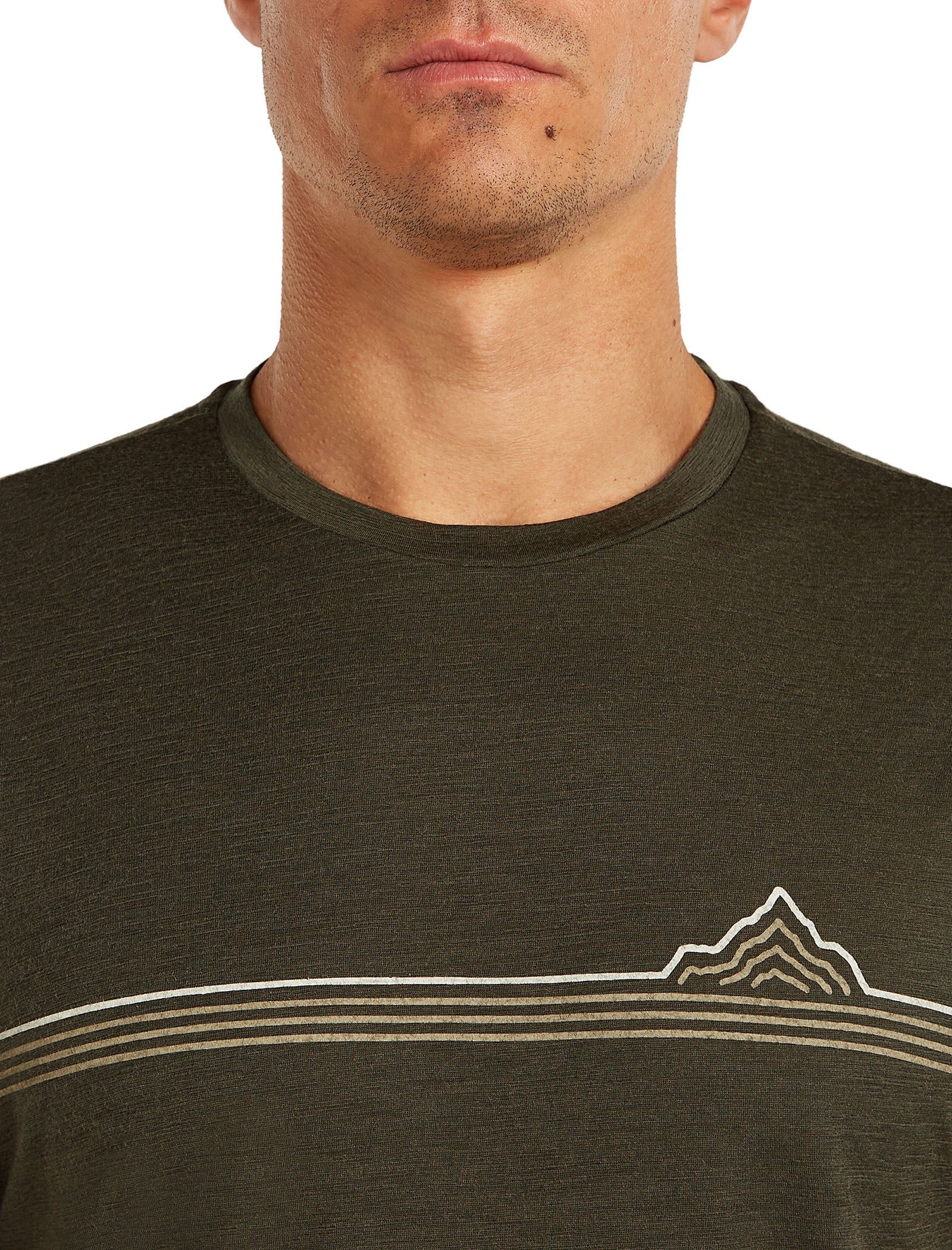 Men's 150 Tech Lite T-Shirt - Range Stripes / Green - Image 5
