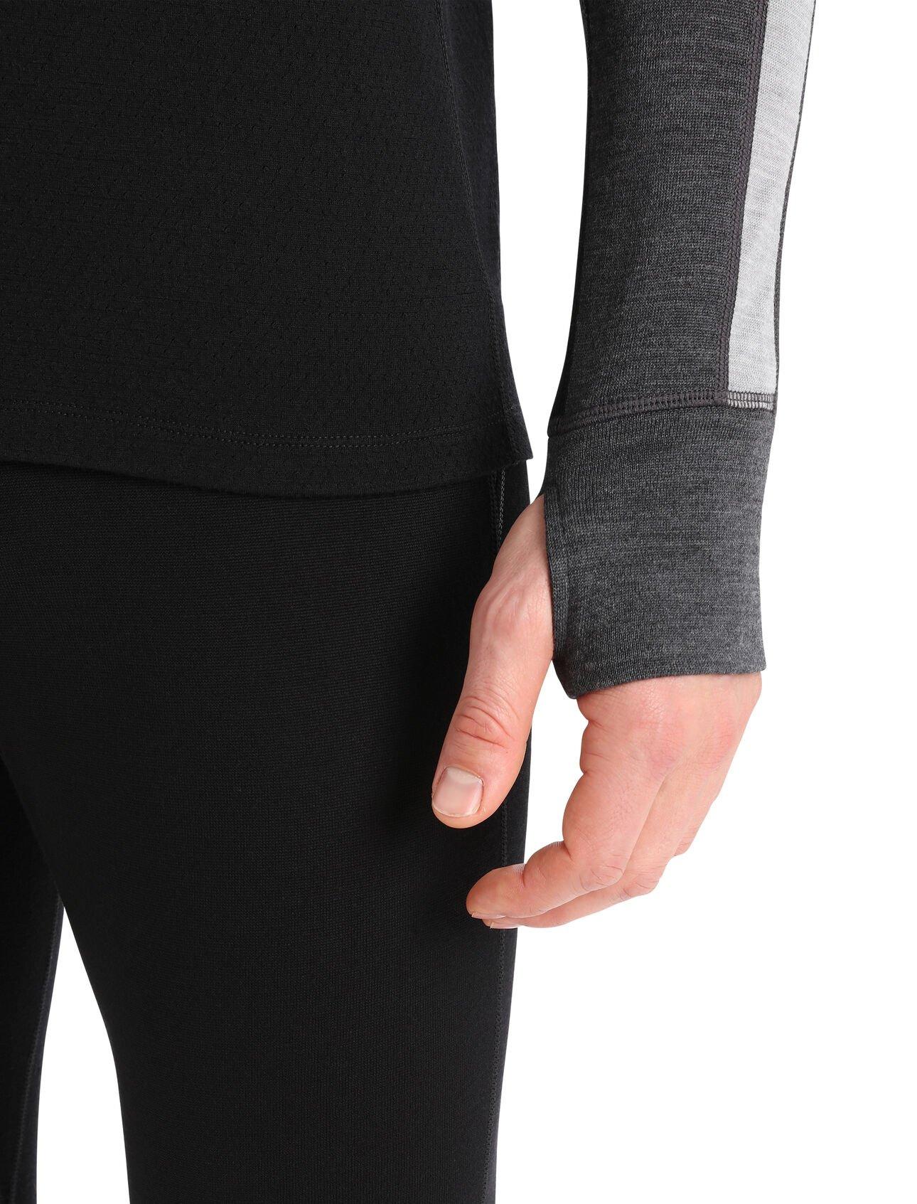 Men's 260 ZoneKnit LS 1/2 Zip Thermal Top - Black - Image 7