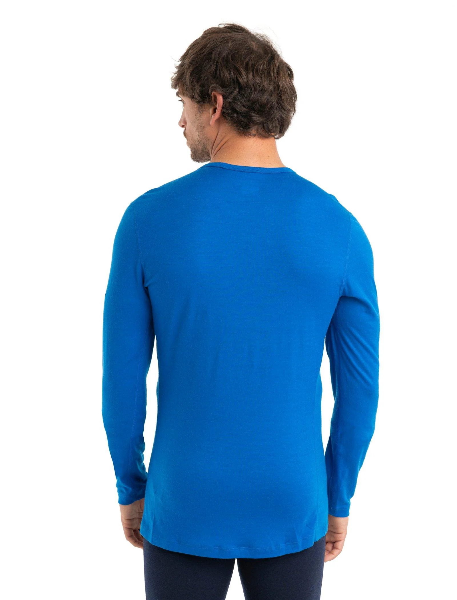 Men's 200 Oasis LS Crewe Ski Stripes - Blue - Image 2