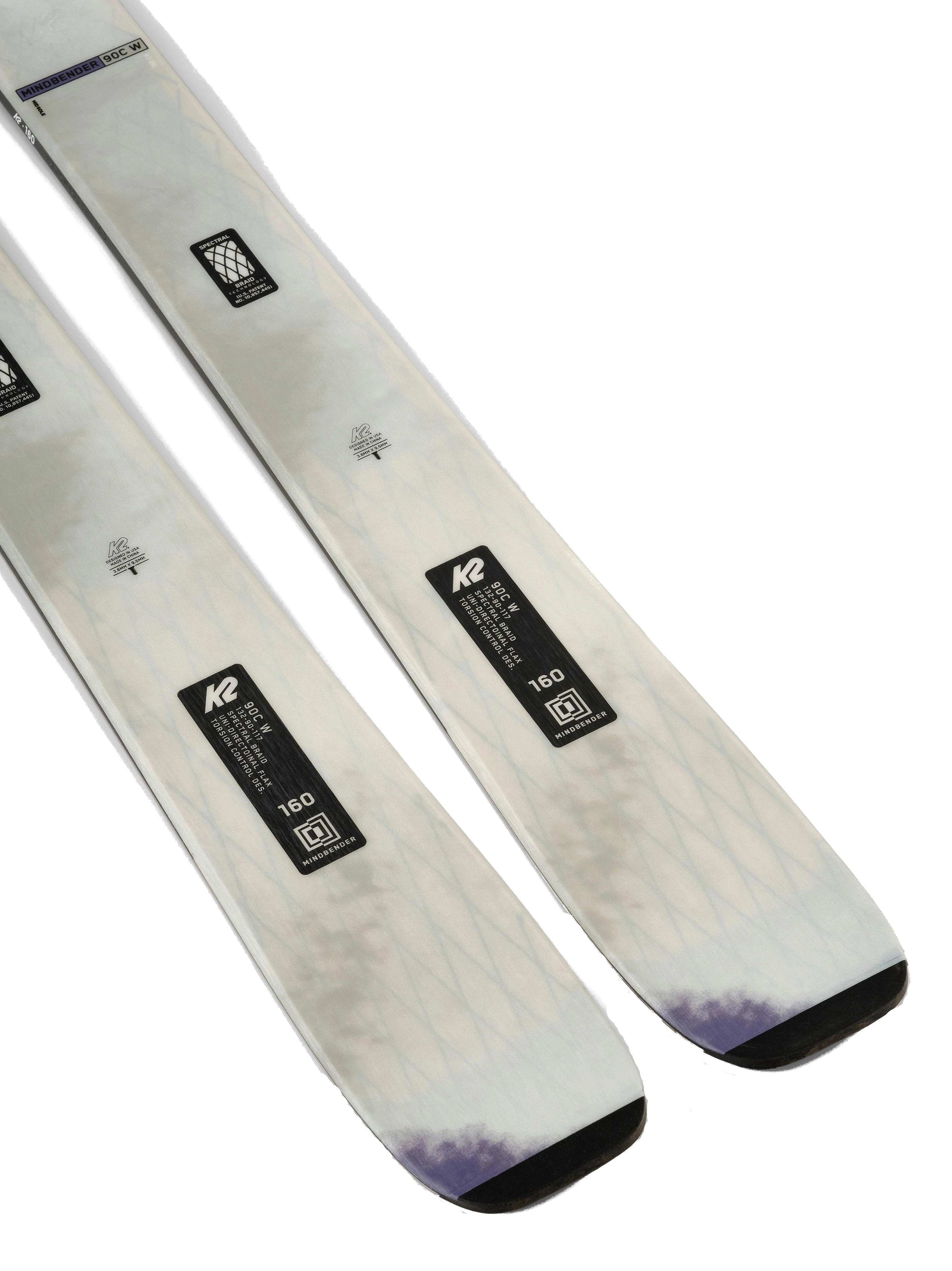 Women's Mindbender 90C Skis - Skis Only - White - Image 4