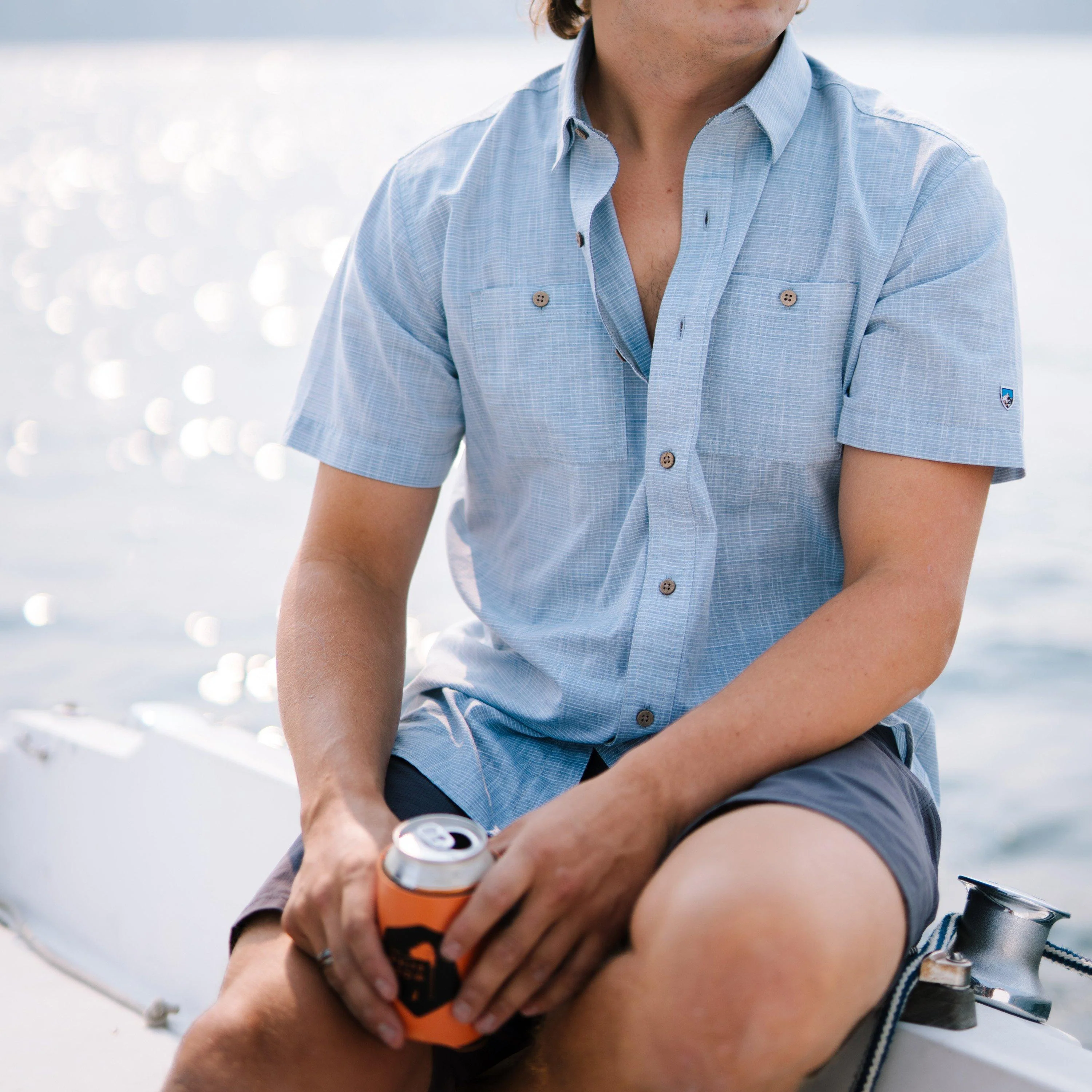 Men's Karib Short-Sleeve Shirt - Blue - Image 4