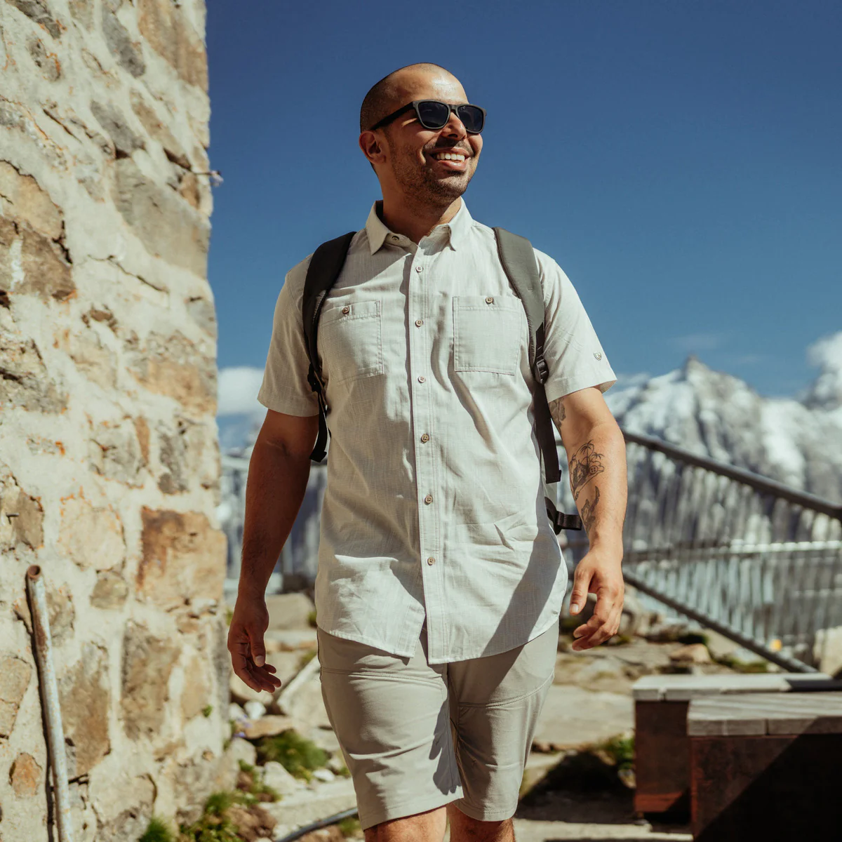 Men's Karib Short-Sleeve Shirt - Grey - Image 4