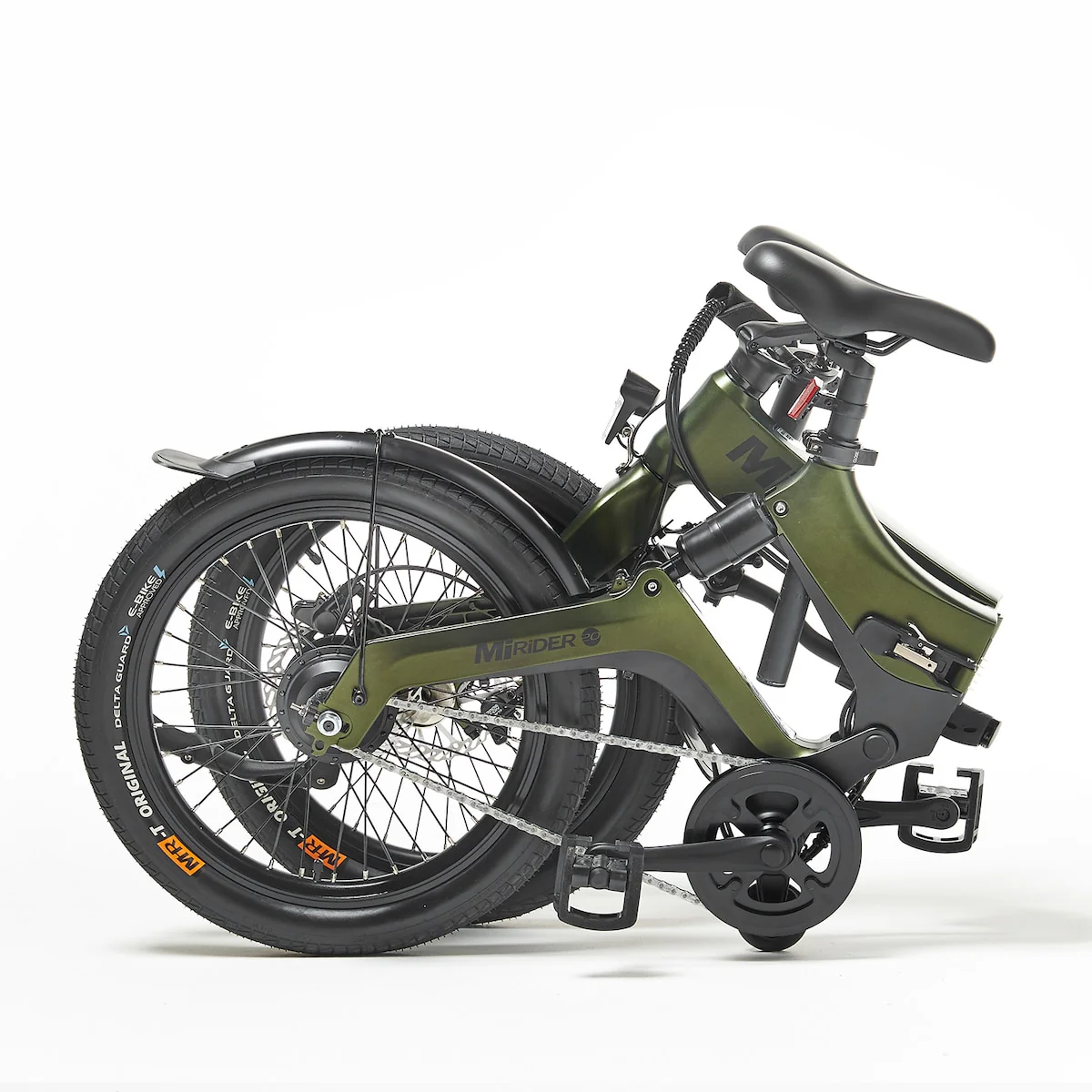 MiRiDER 20" Compact Folding E-Bike - Green - Image 2