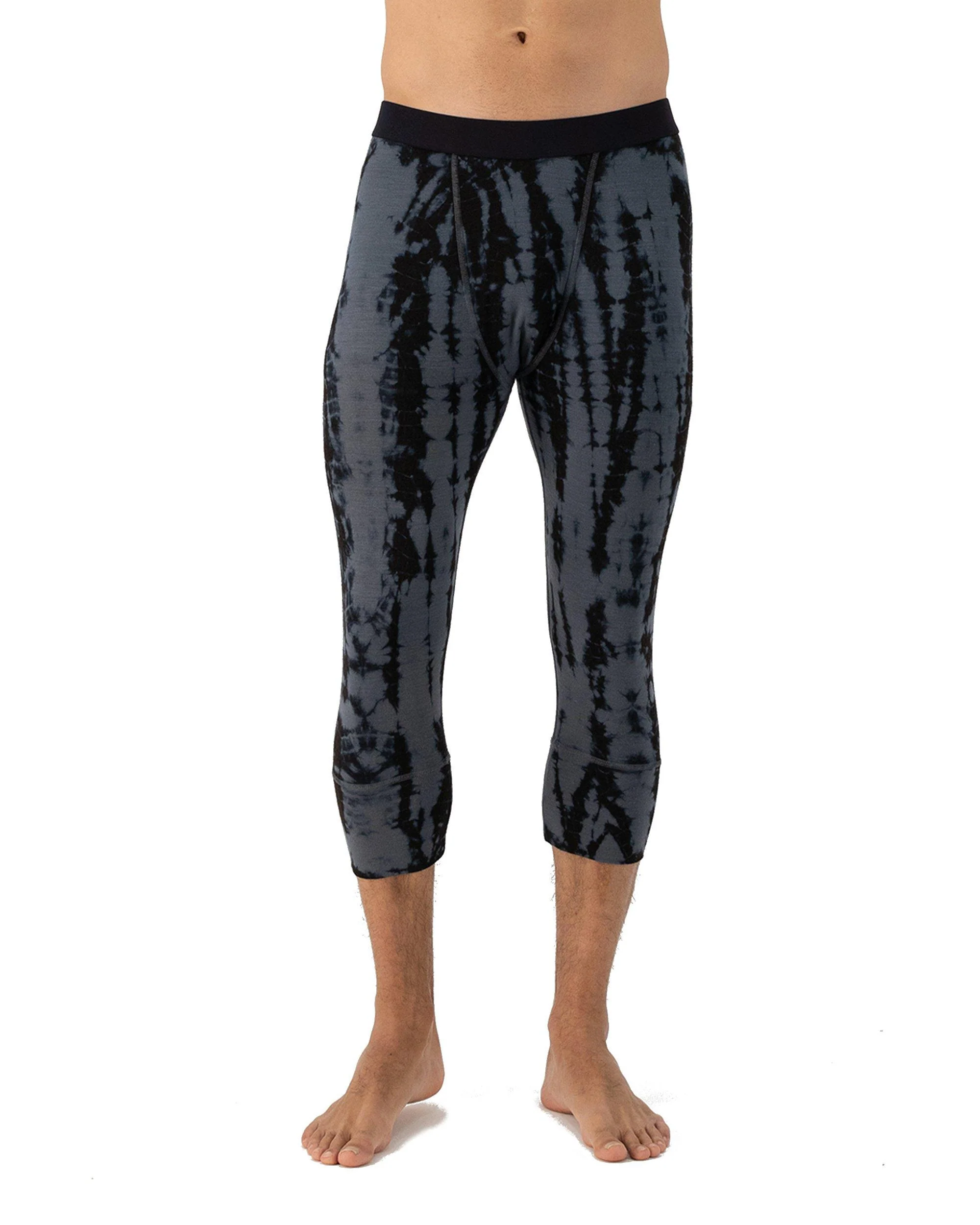 Men's Cascade 200 3/4 Leggings - Grey/Black - Image 2