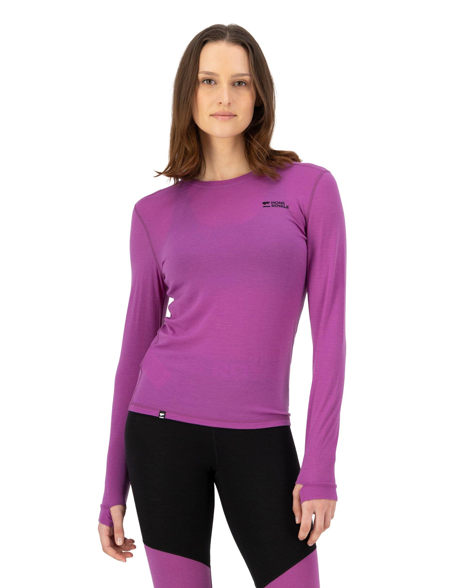 Women's Cascade 200 Merino Long-Sleeve Base Layer Top - Purple - Image 2