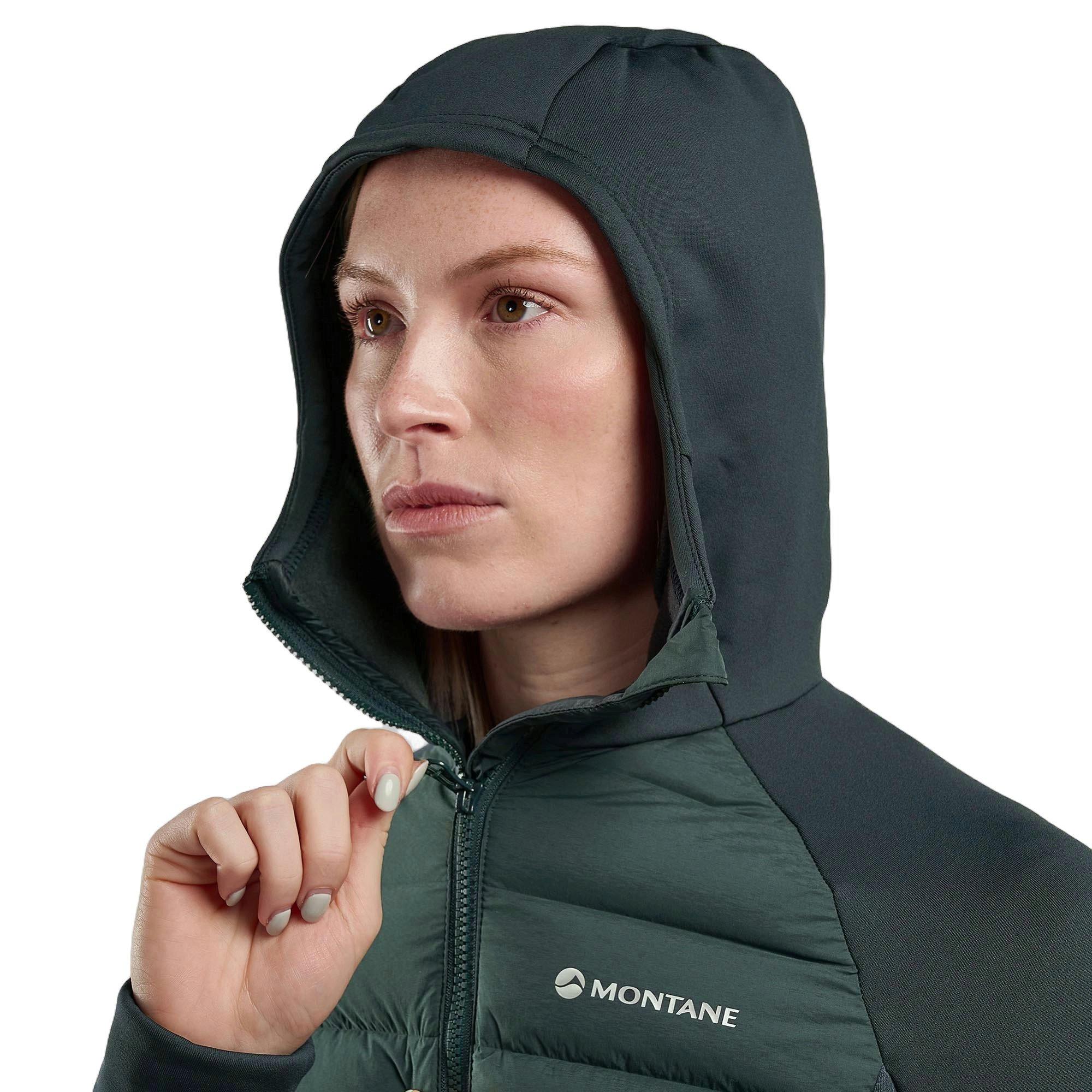 Women's Composite Down Hoodie - Green - Image 3