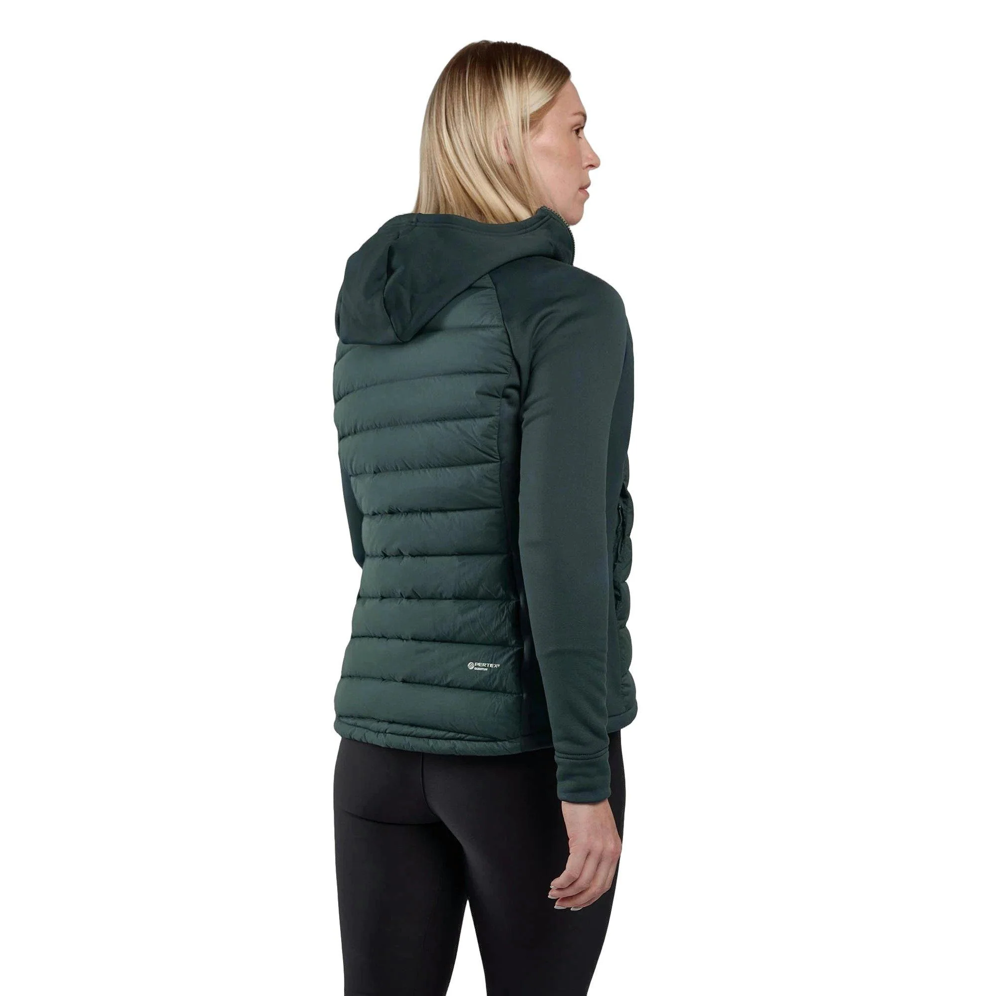 Women's Composite Down Hoodie - Green - Image 4