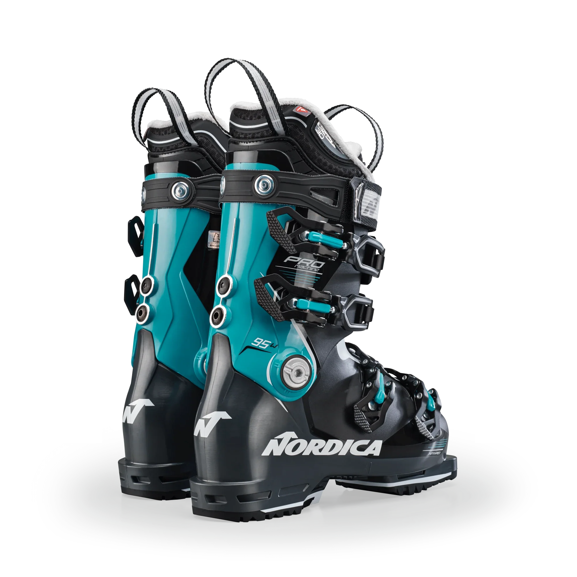 Women's Promachine 95 GW Ski Boots - Black / Grey / Blue - Image 7