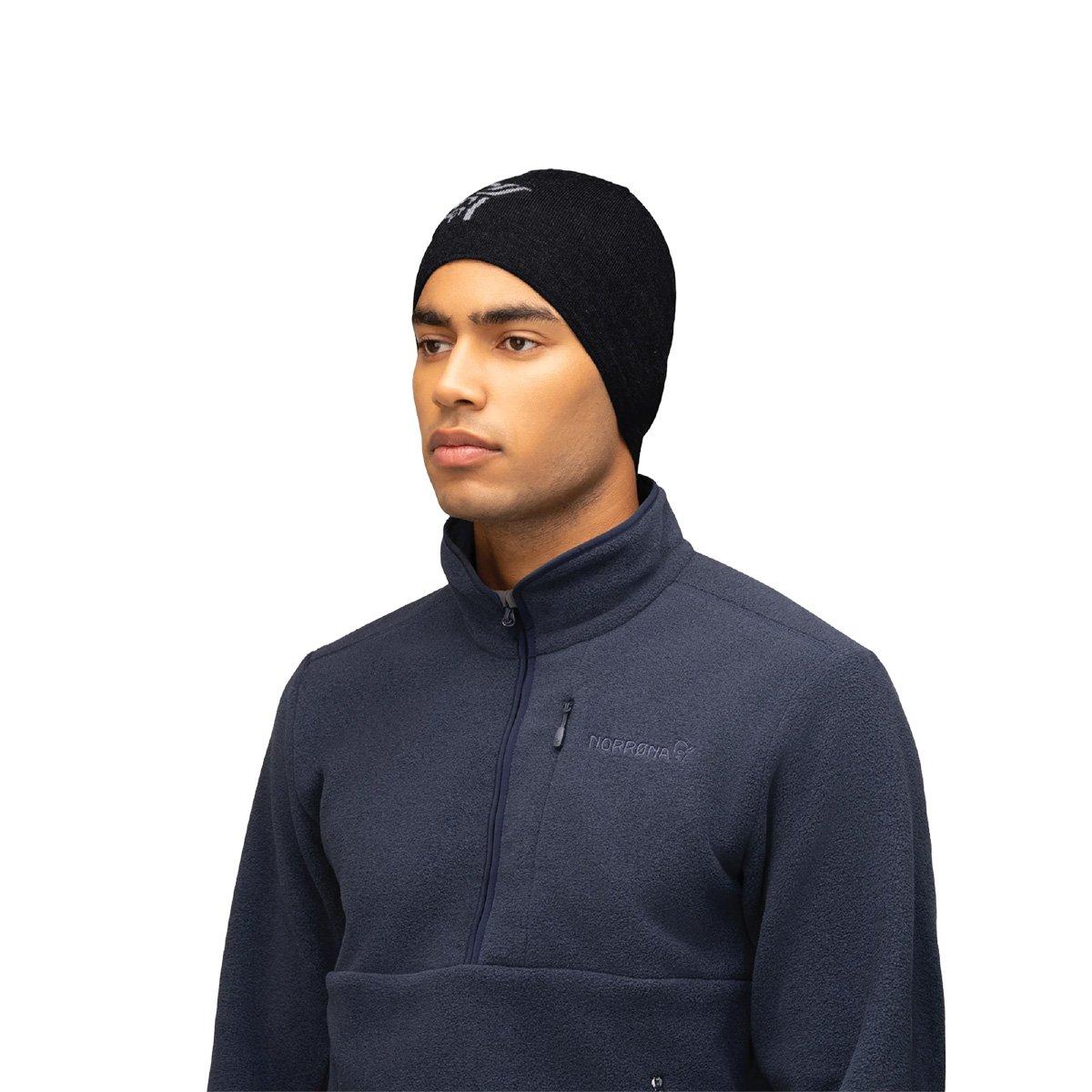Unisex 29 Light Merino Logo Beanie - Black - Image 3