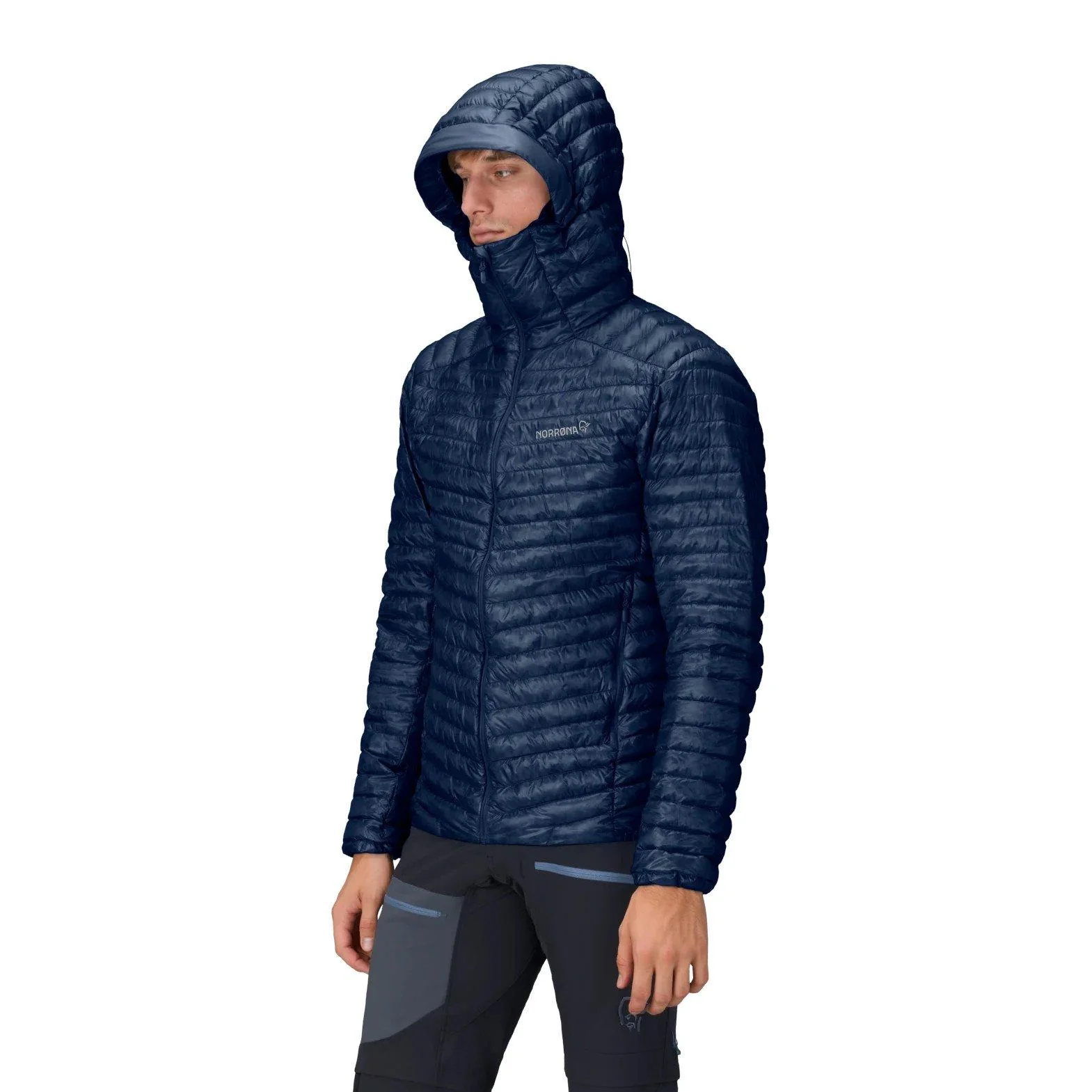 Men's Trollveggen SL Down800 Hooded Jacket - Navy - Image 5