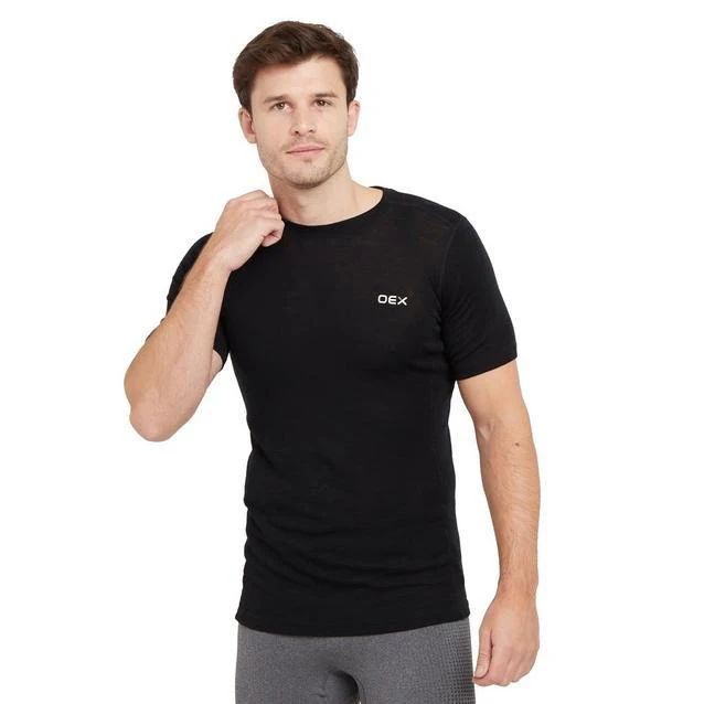 Men’s Kelso Merino Short Sleeve Base Layer - Black - Image 2