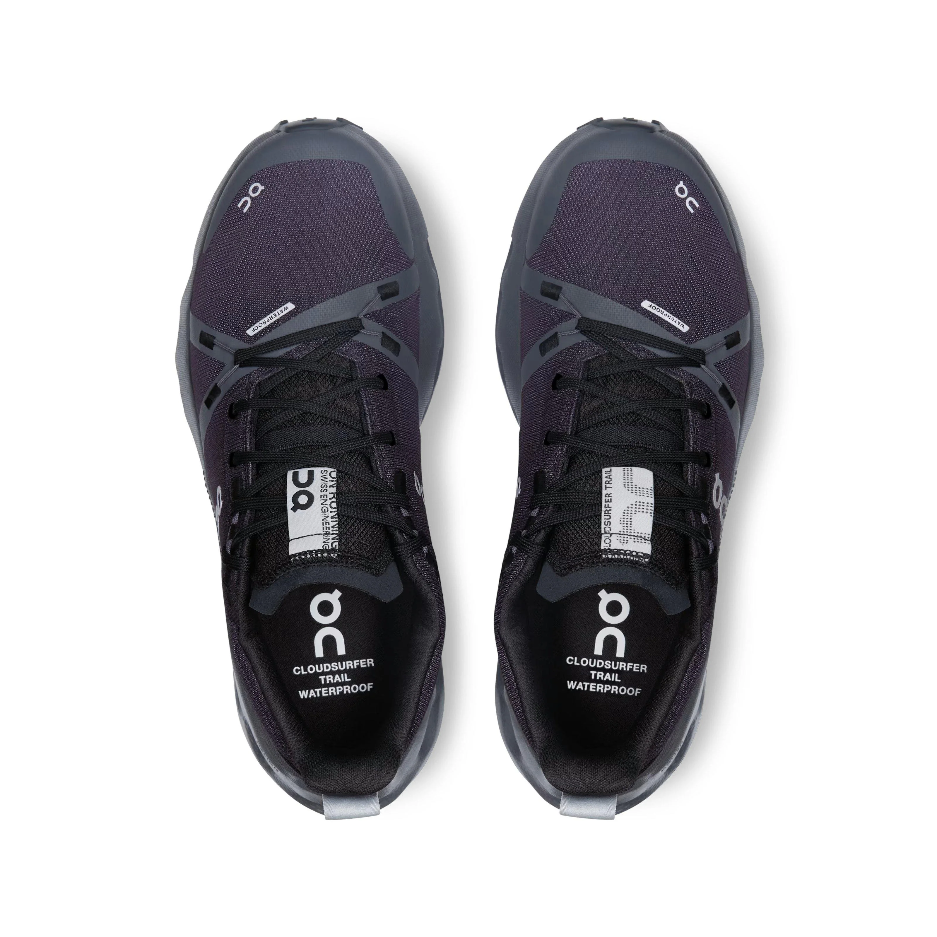 Women's Cloudsurfer Trail Waterproof Trail Running Shoes - Black - Image 2