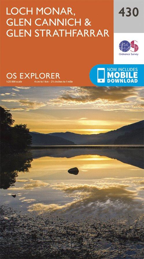 Explorer 430 1:25000 Loch Monar, Glen Cannich & Glen Strathfarrar