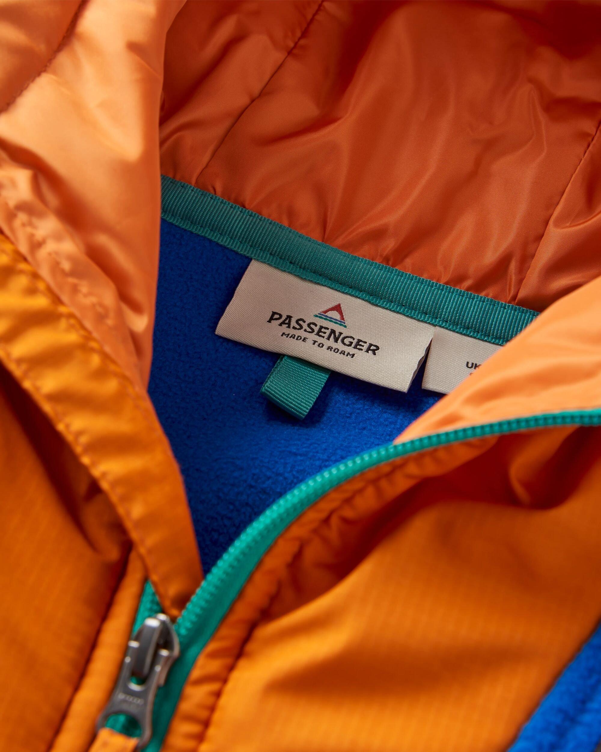 Women's Alexander 1/2 Zip Hooded Fleece - Blue / Orange - Image 2