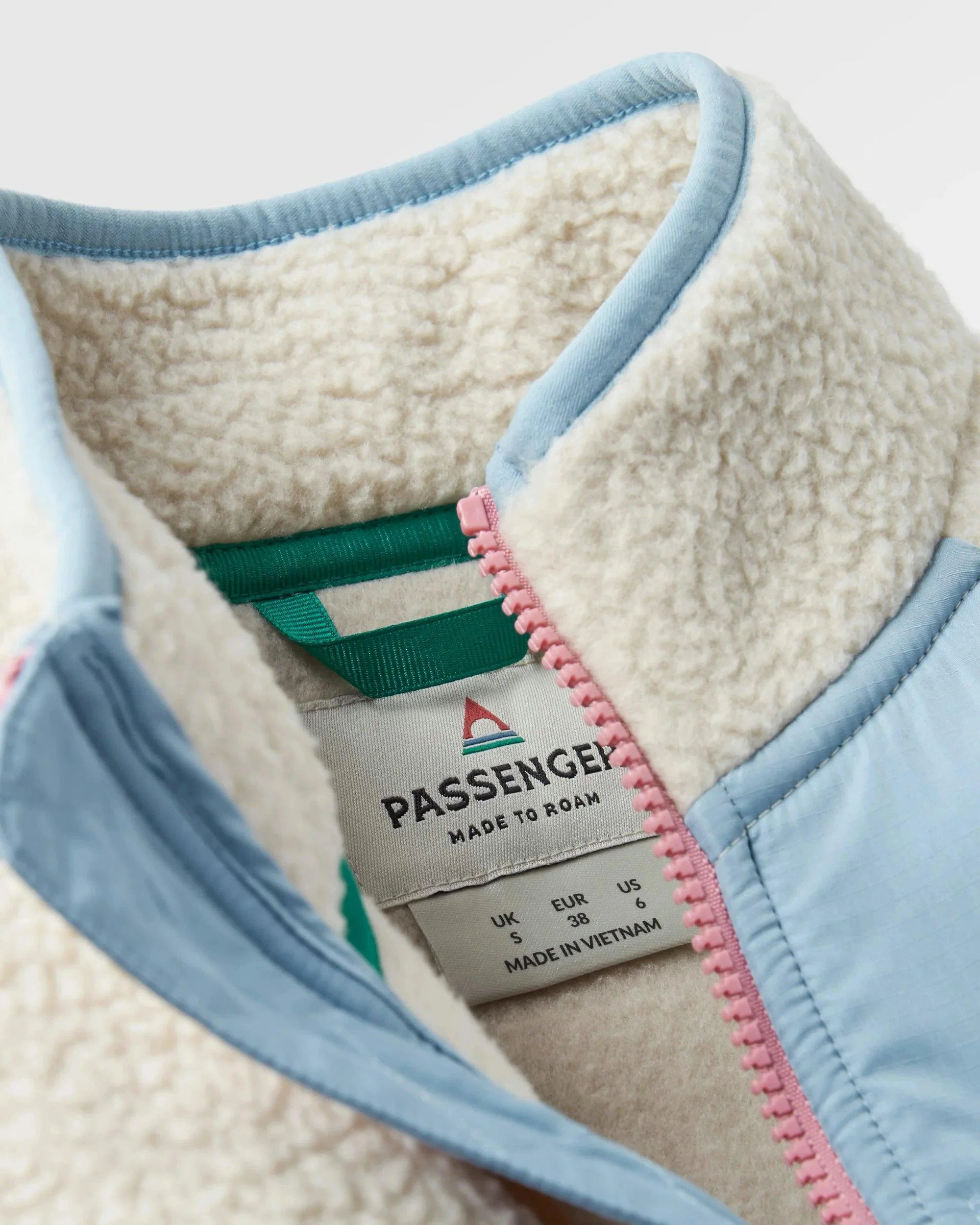 Women's Home 1/2 Zip Sherpa Fleece - Cream - Image 6