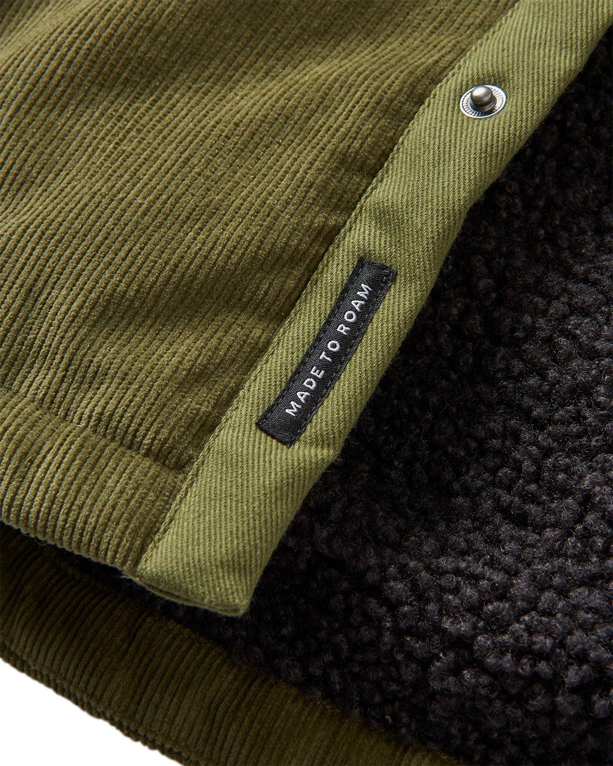 Men's Kodiak Sherpa Lined Cord Overshirt - Green - Image 4