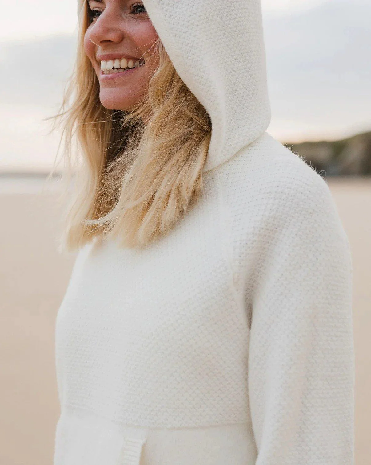 Women's Cove Knitted Hoodie - Off White - Image 2