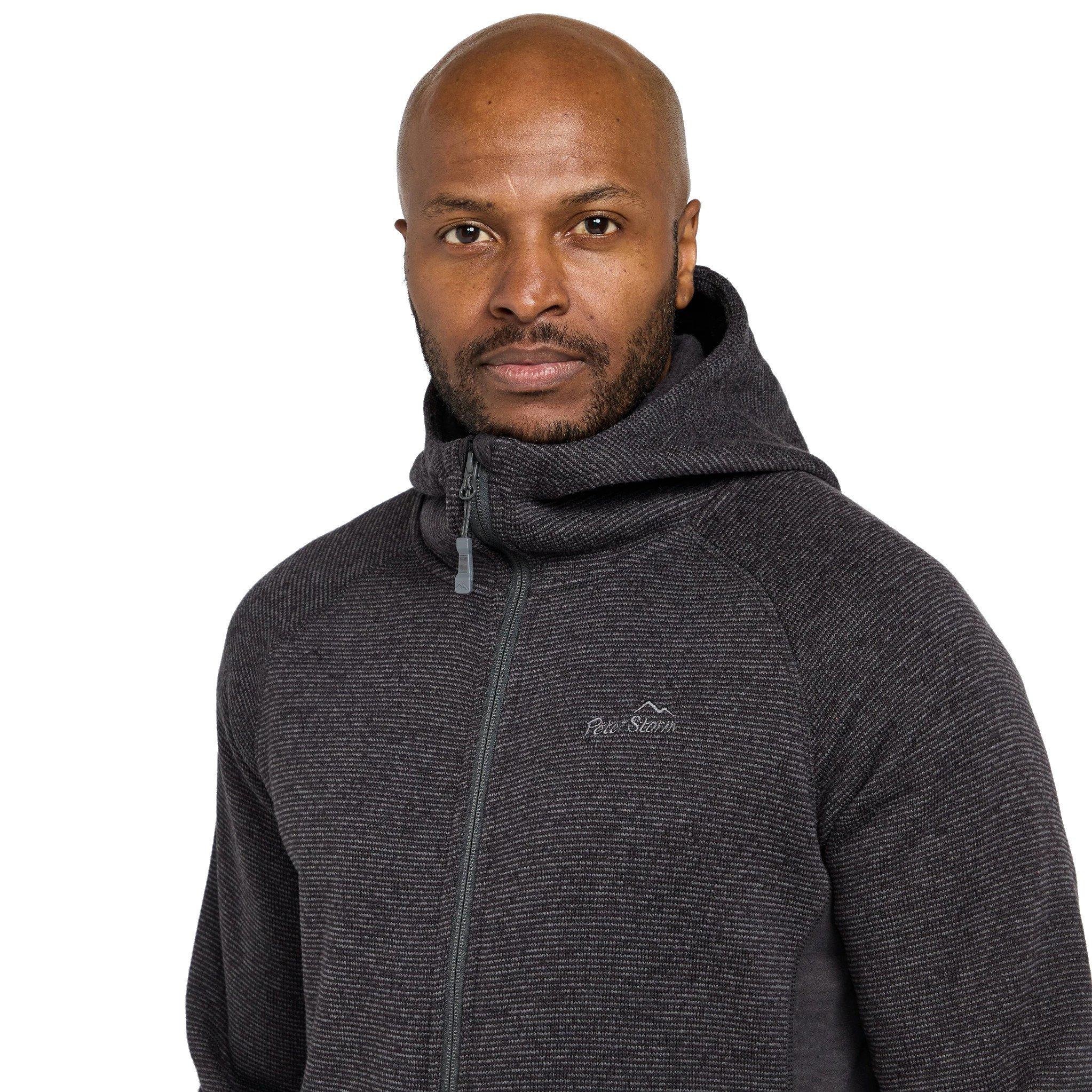 Men's Atlas Textured Full Zip Fleece - Grey - Image 3