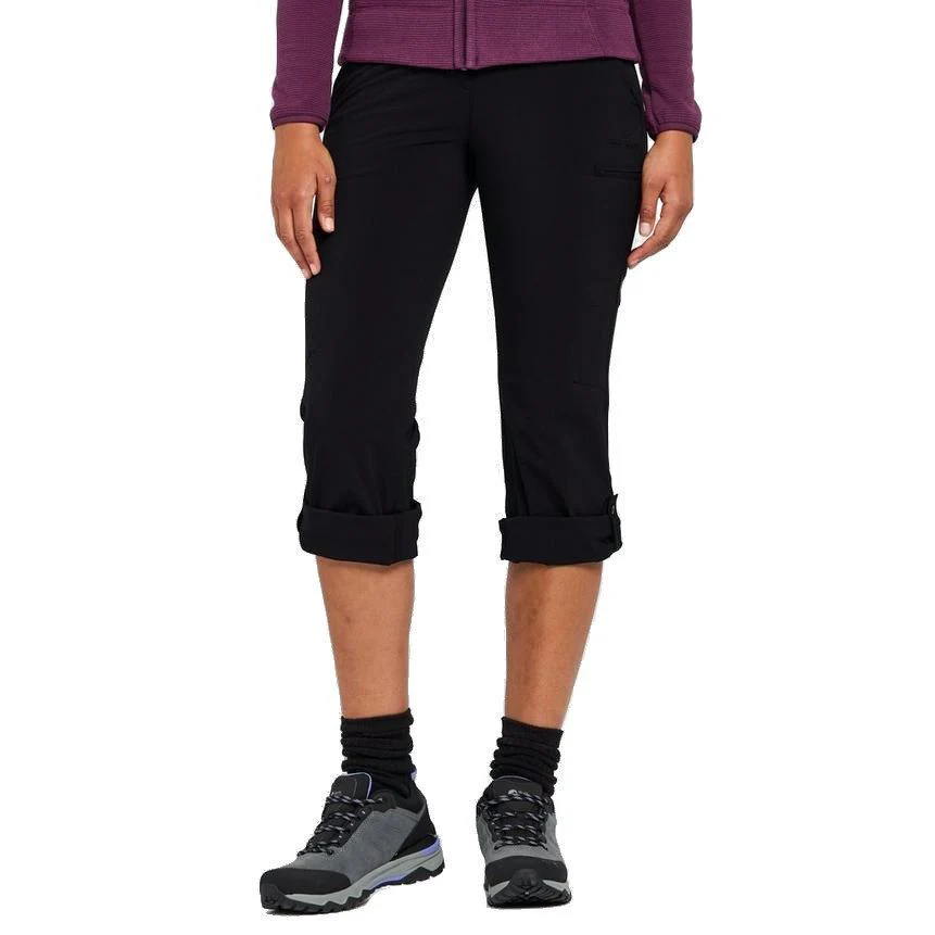 Women's Stretch Roll-Up Trousers - Regular - Black - Image 5
