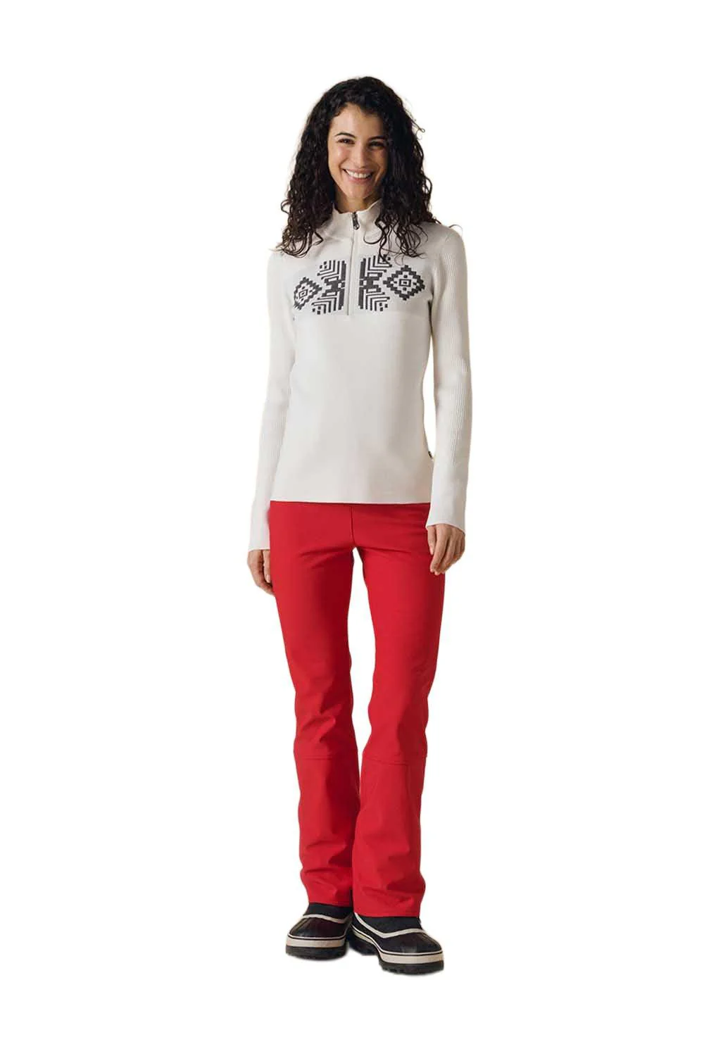 Women's Adele 1/4 Zip Sweater - White - Image 3