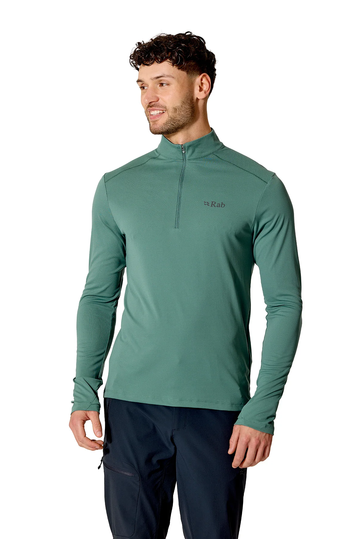Men's Force Long-Sleeve Zip Top - Green - Image 3