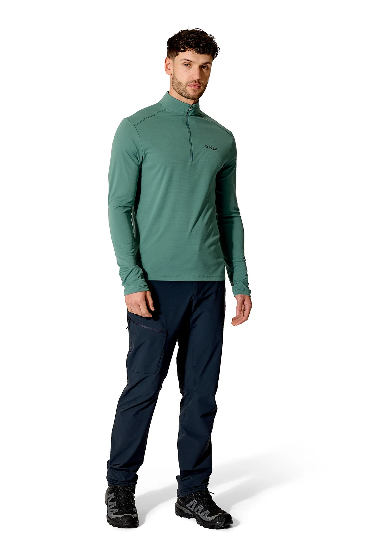 Men's Force Long-Sleeve Zip Top - Green - Image 4