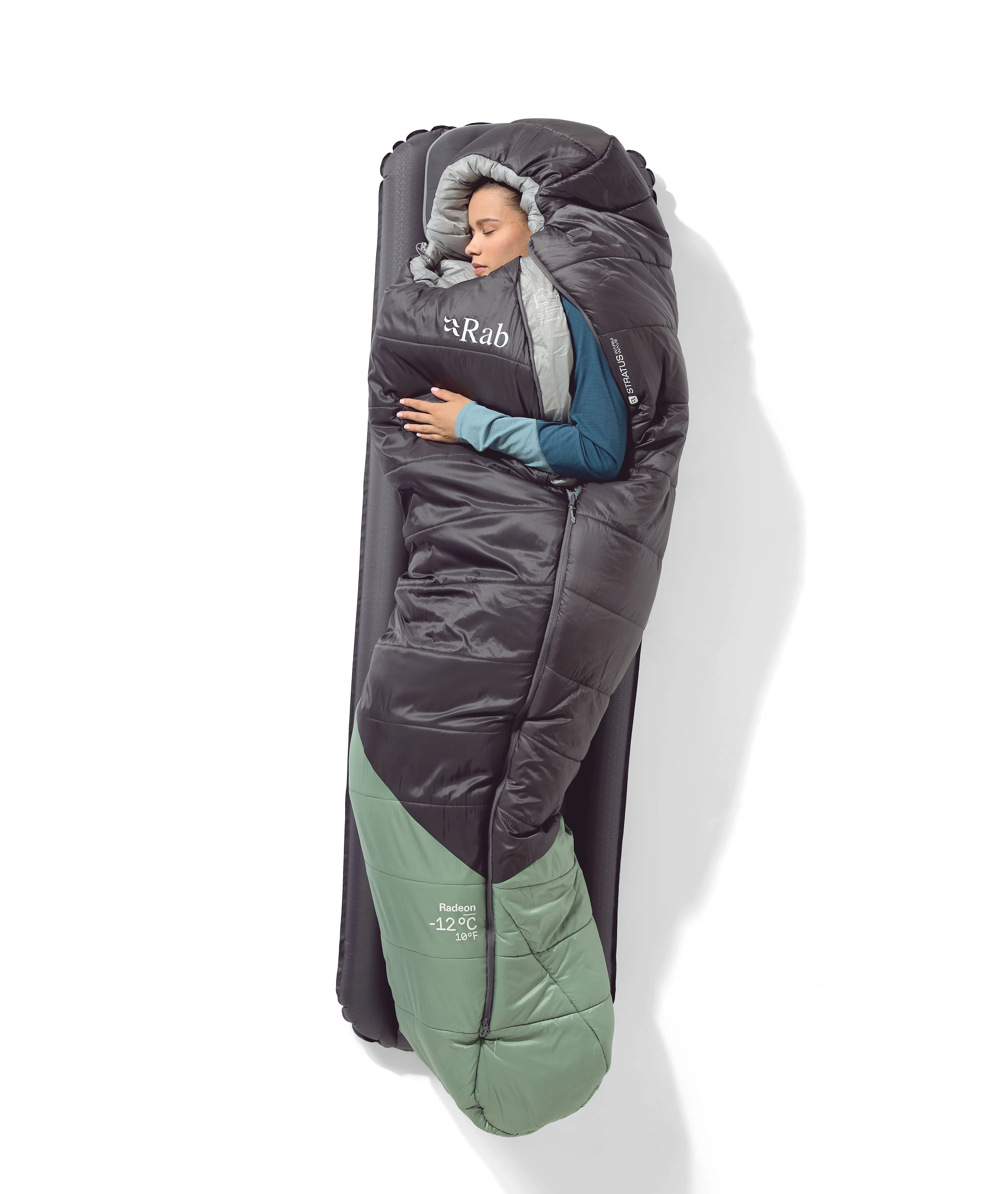 Women's Radeon -6°C Sleeping Bag - Grey/Green - Image 4