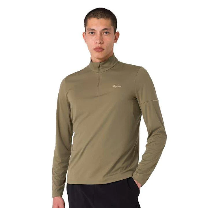 Men's Active Knit Long-Sleeve 1/2 Zip - Green - Image 3