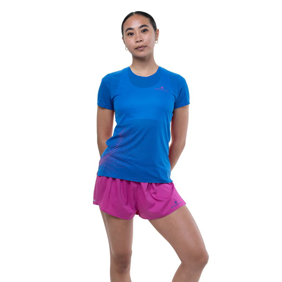 Women's Tech Race Short-Sleeve T-Shirt - Blue / Pink - Image 3