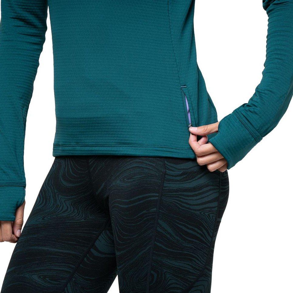 Women's Tech Winter 1/2 Zip Base Layer Top - Green - Image 4