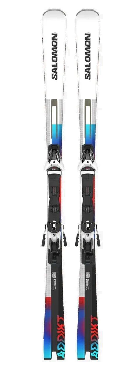 Addikt Piste Skis + Z12 GW F80 Bindings - White/Blue